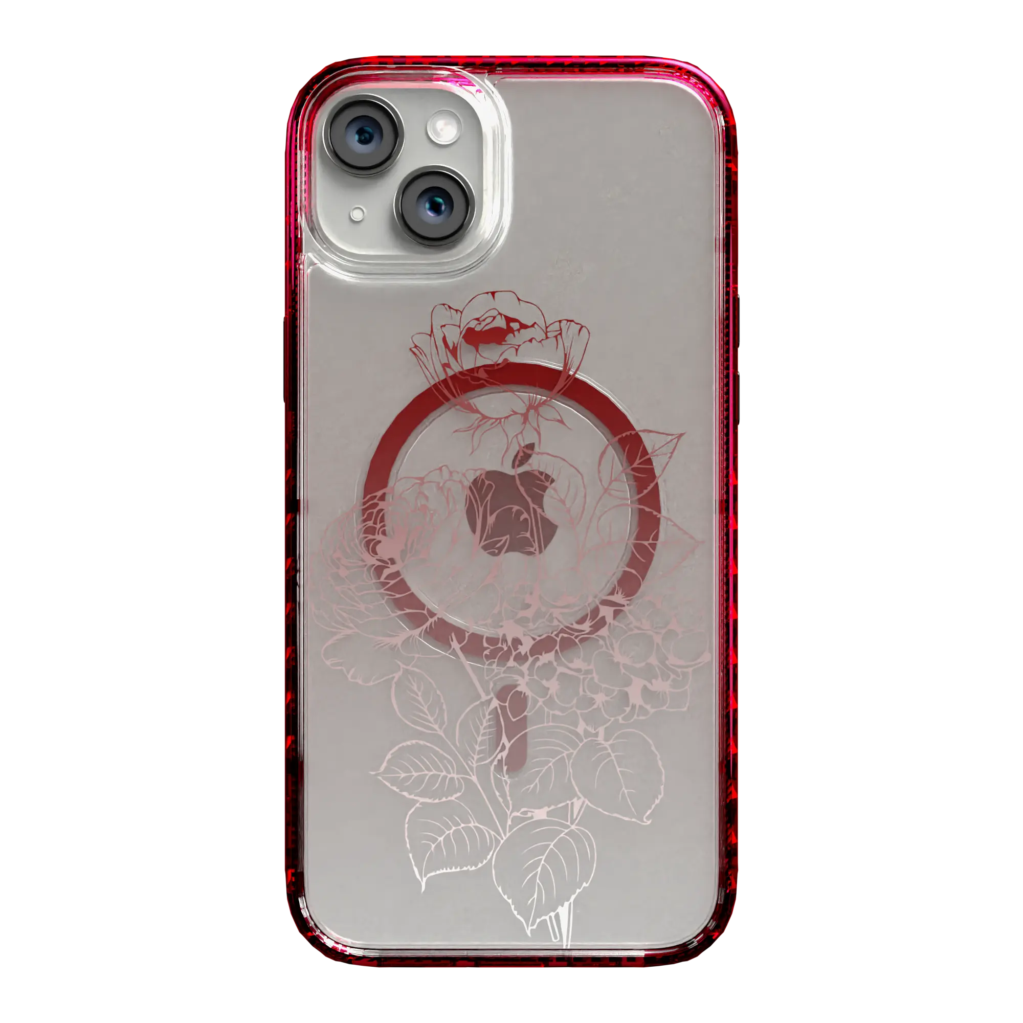 Apple-iPhone-15-Plus-Scarlet-Red Rosewood Radiance | Protective MagSafe Case | Ombre Bouquet Collection for Apple iPhone 15 Series cellhelmet cellhelmet