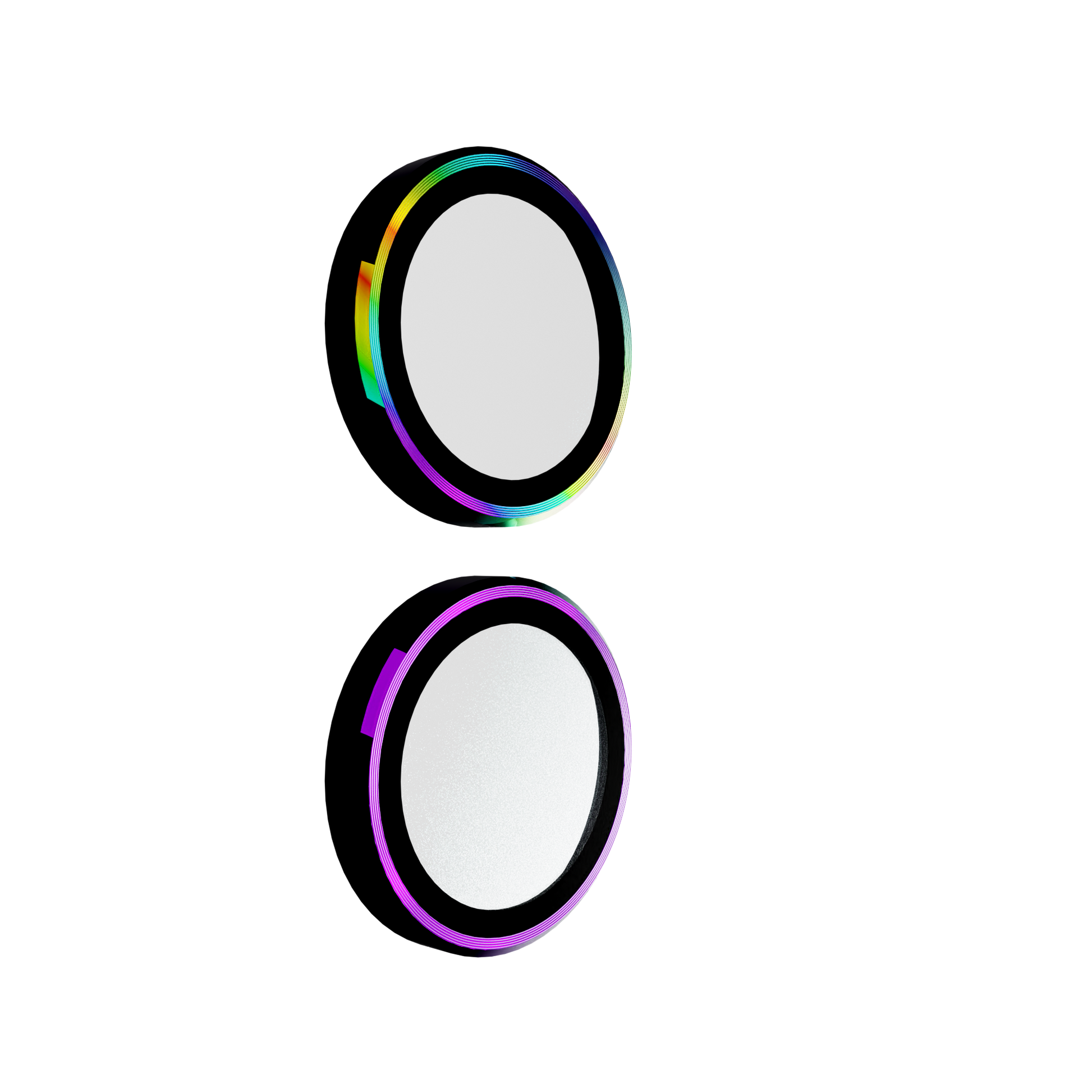 Tempered Camera Glass for iPhone 16 / 16 Plus Individual Lens Covers / Iridescent