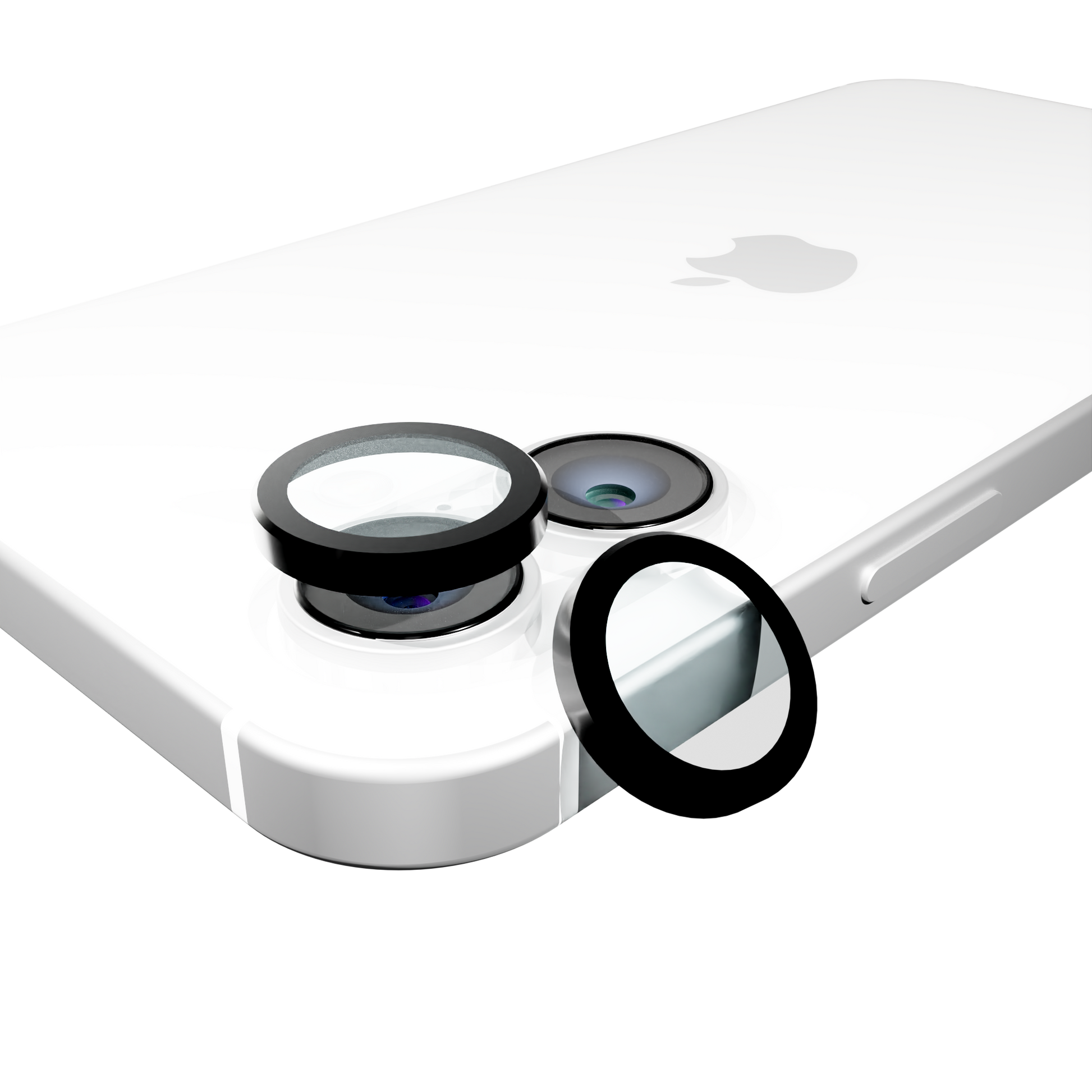 Tempered Camera Glass for iPhone 16 / 16 Plus Individual Lens Covers / Black
