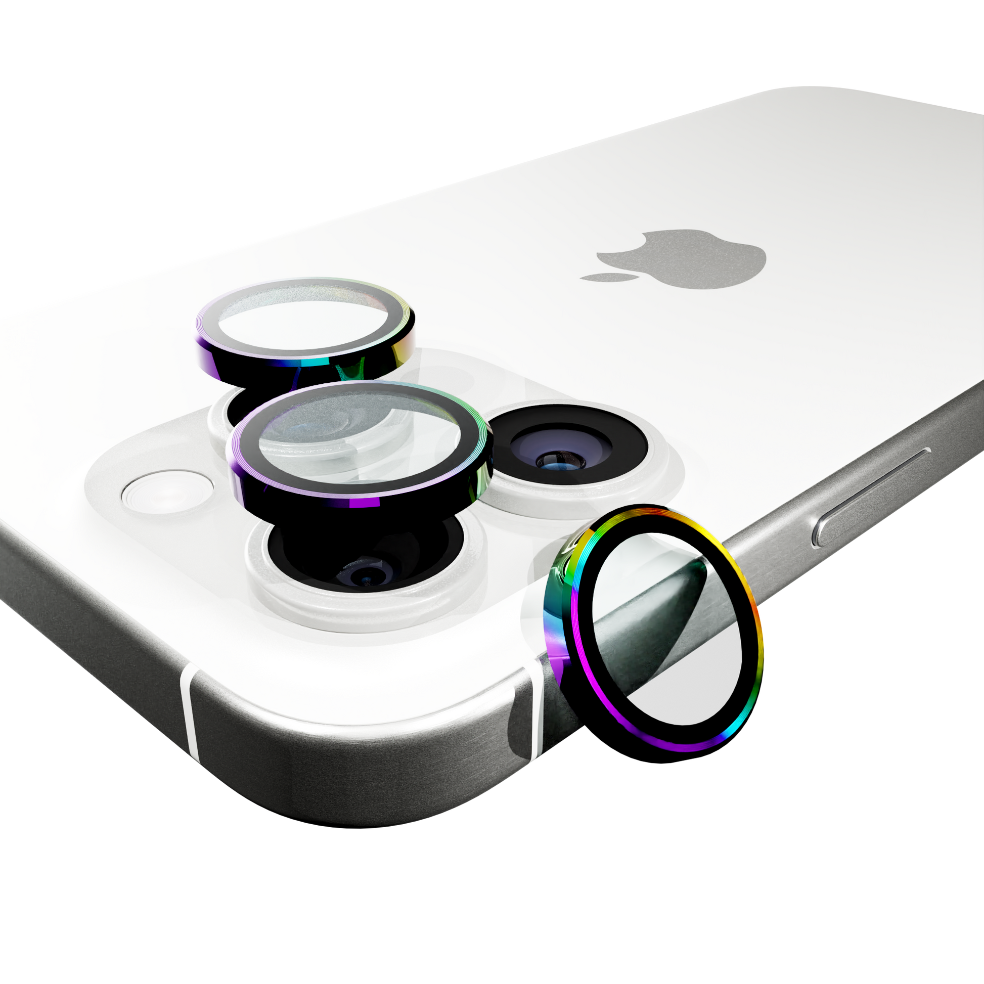 Tempered Camera Glass for iPhone 16 Pro / 16 Pro Max Individual Lens Covers / Glitter