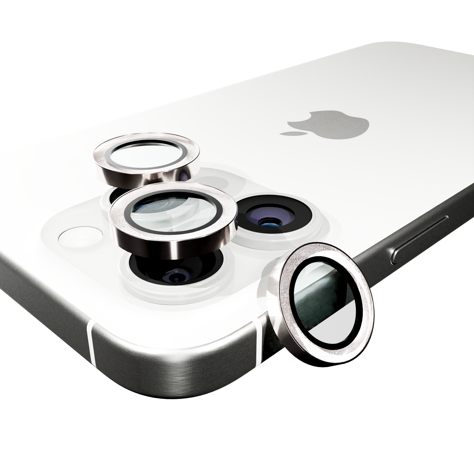 Tempered Camera Glass for iPhone 16 Pro / 16 Pro Max Individual Lens Covers / Black