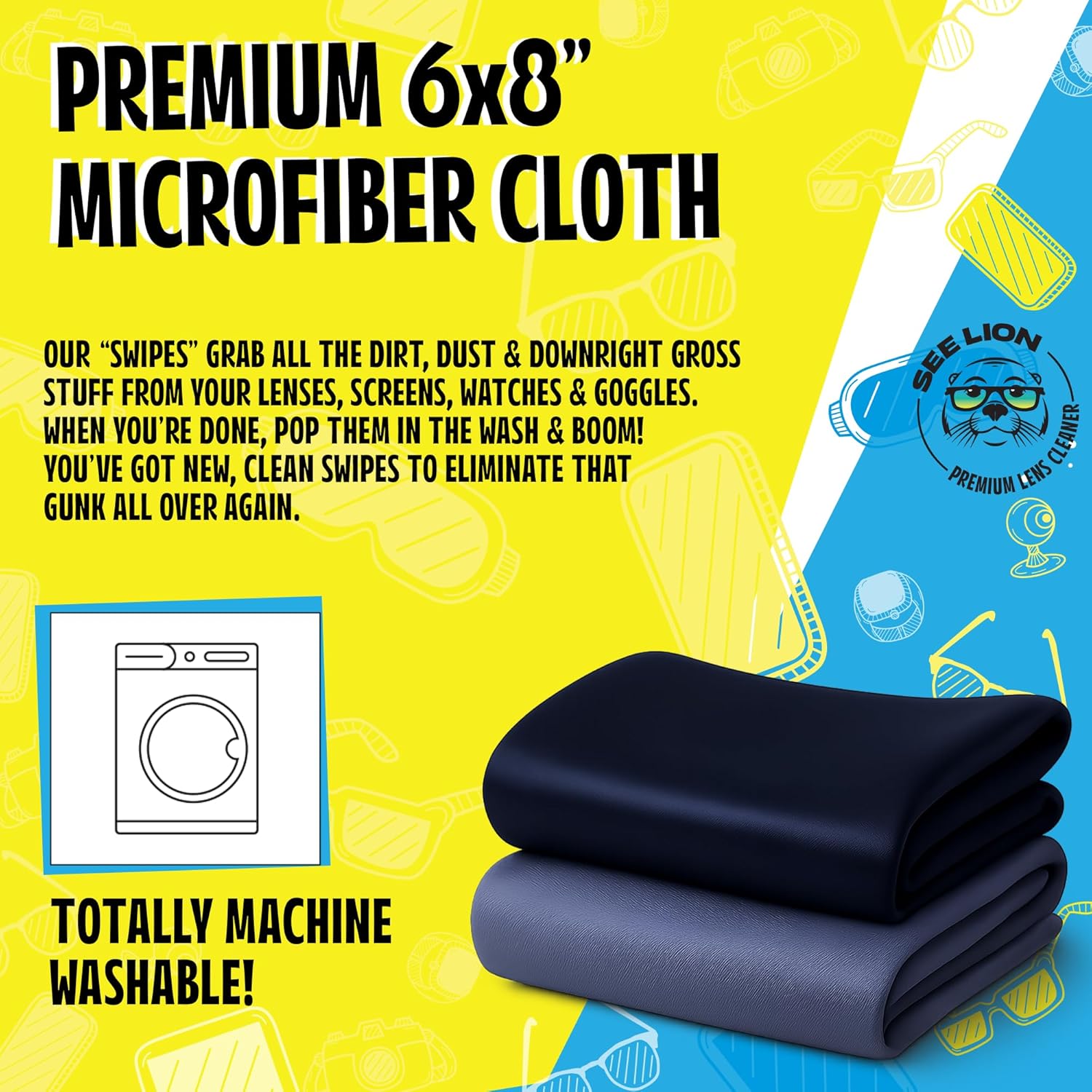 See Lion Premium Lens Cleaner Kit | Safe for Glasses, Camera Lenses, Screens, and Optics - Streak-Free Formula with Microfiber Cloth