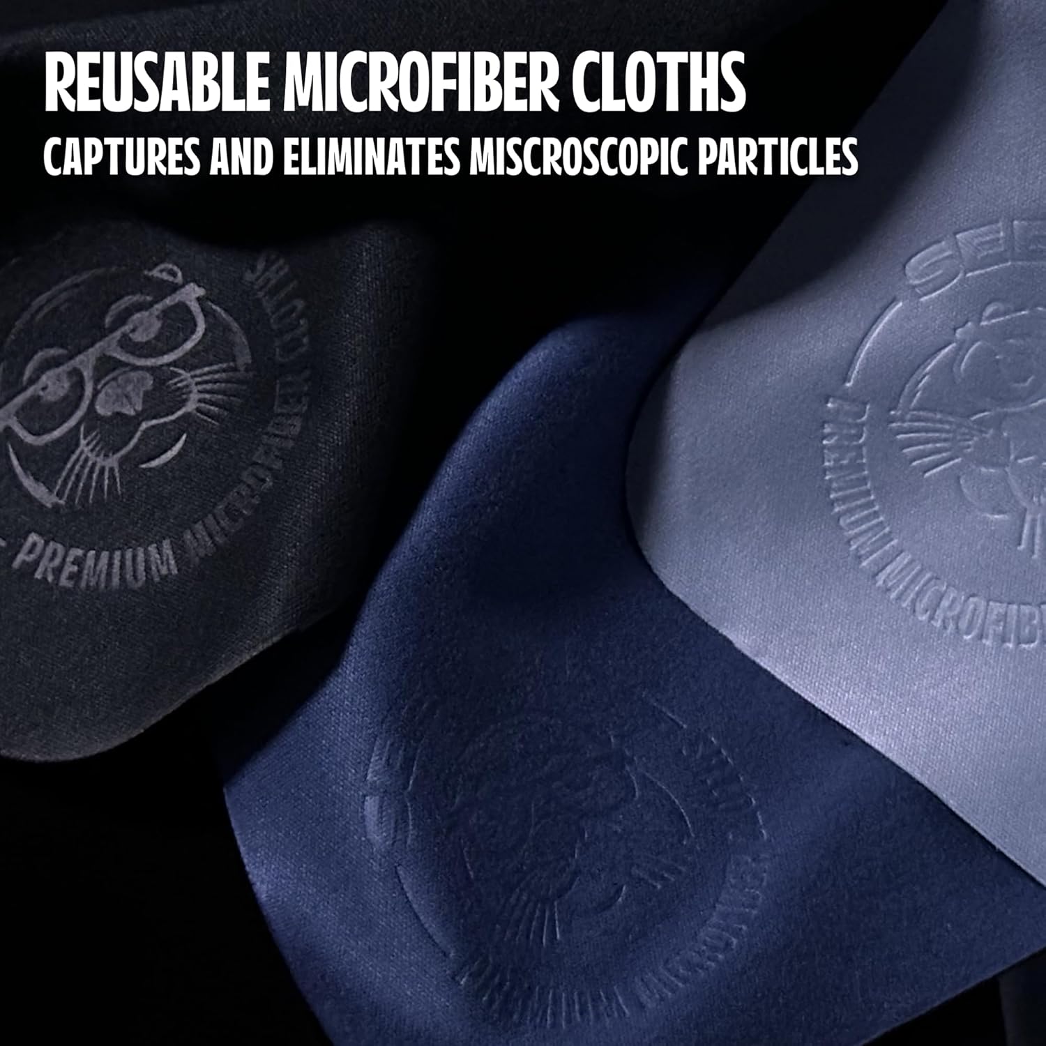cellhelmet See Lion Swipes | Flex-Tech Microfiber Lens Cleaning Cloths | Ultrasoft, Reusable Wipes for Glasses, Screens, & Lenses