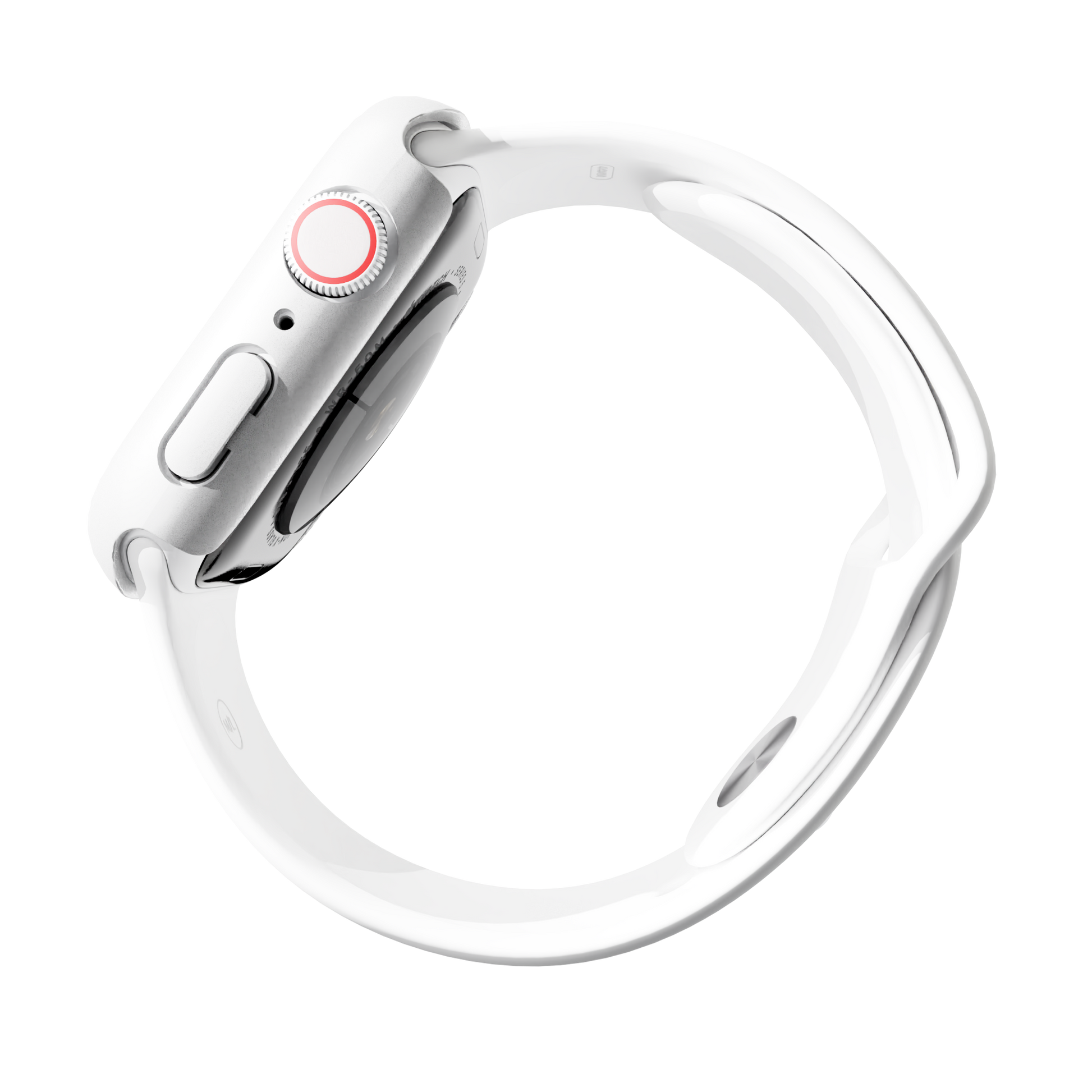 Watch Bumper and integrated screen protector compatible w/ Apple Watch 45mm / Silver
