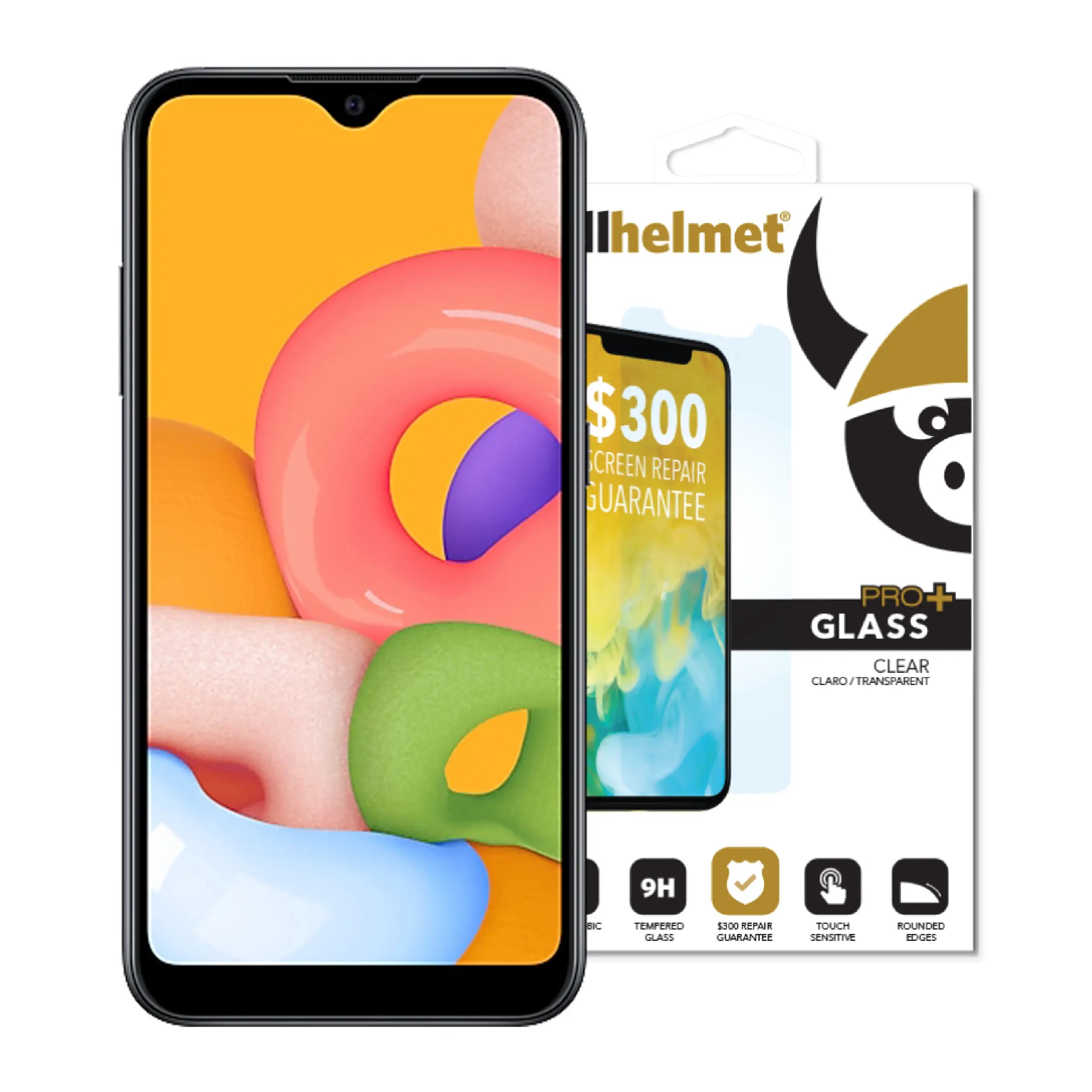 cellhelmet Tempered Glass for Galaxy A01 with Insurance