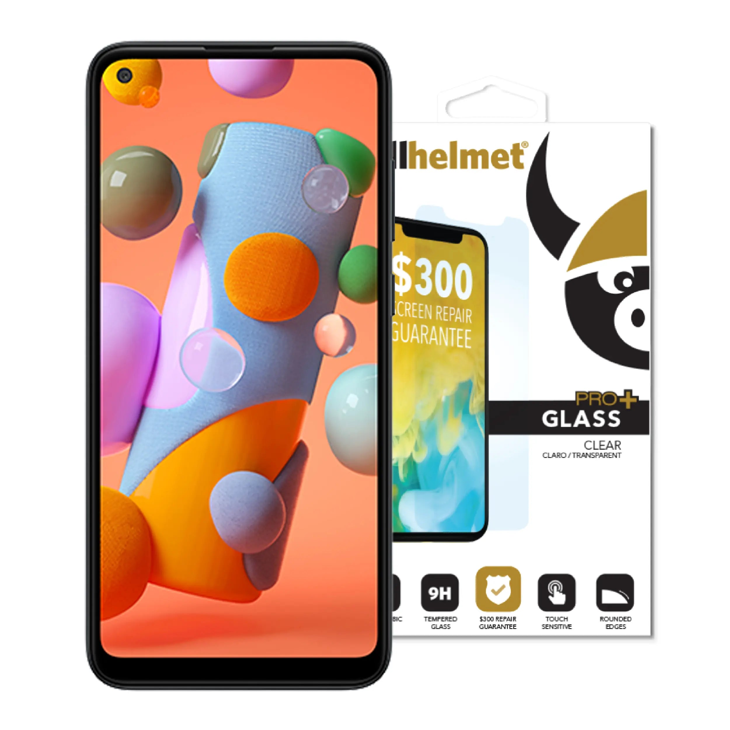 cellhelmet Tempered Glass for Galaxy A11 with Insurance