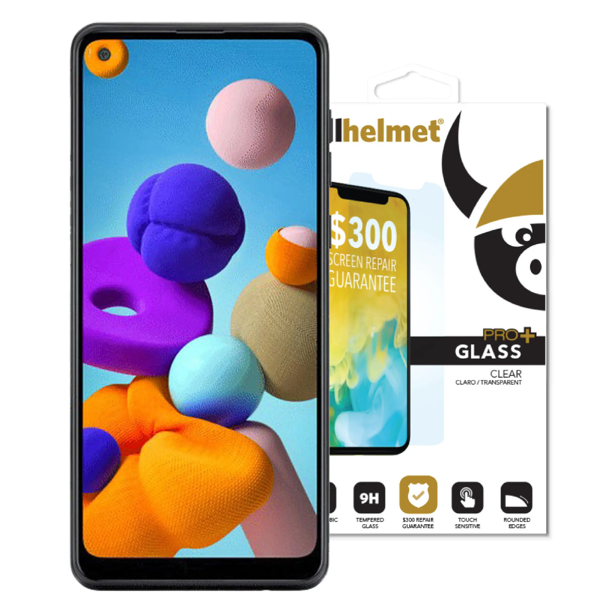 cellhelmet Tempered Glass for Galaxy A21 with Insurance