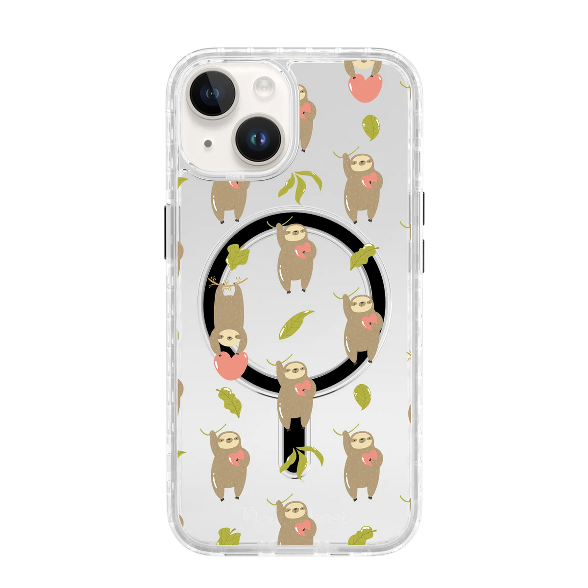 AppleiPhone14PlusCrystalClear Slothy Vibes | Friendly Sloths Series | Custom MagSafe Case Design for Apple iPhone 14 Series cellhelmet cellhelmet