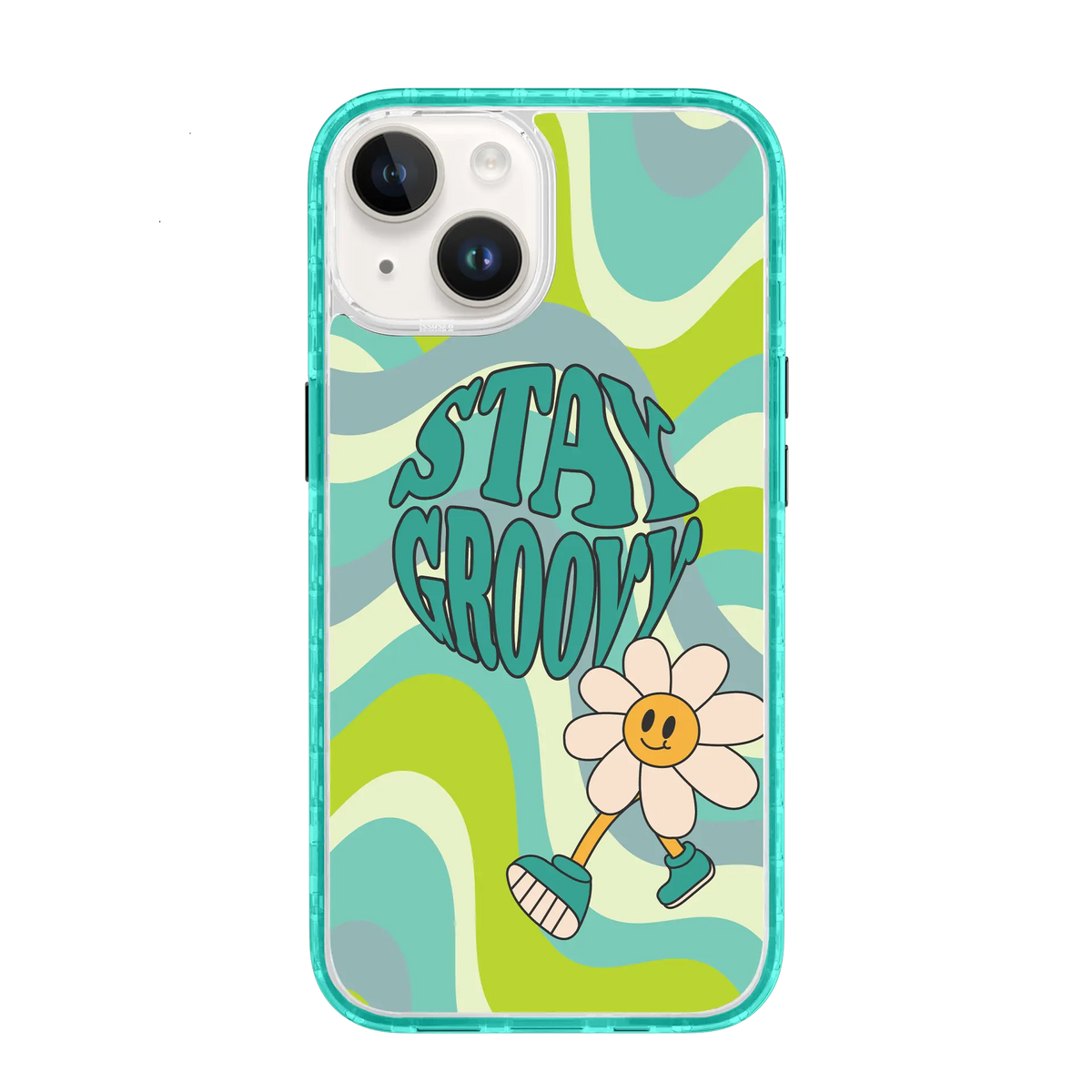 AppleiPhone14SeafoamGreen Stay Groovy | That 70's Case Series | Custom MagSafe Case Design for Apple iPhone 14 Series cellhelmet cellhelmet