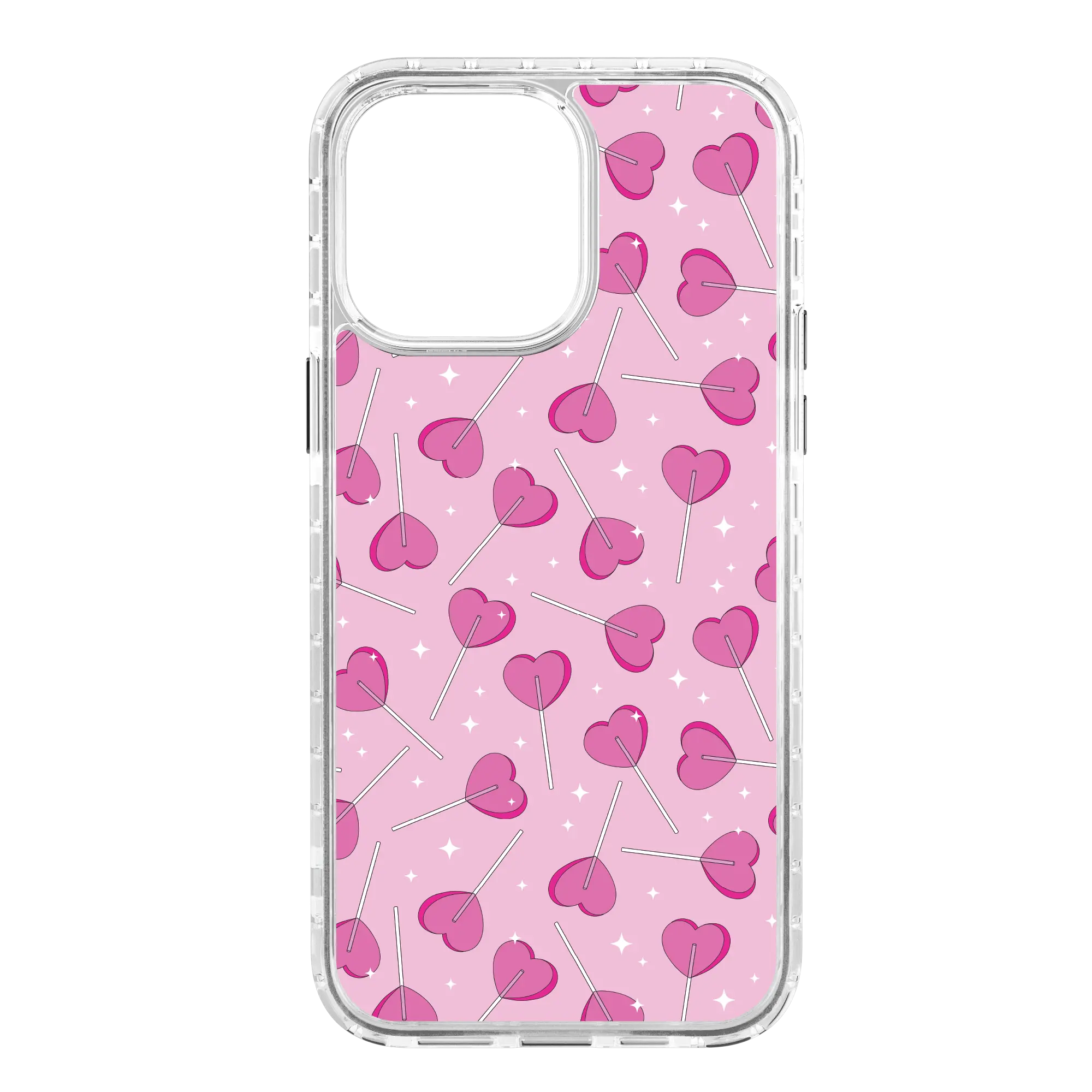 Apple-iPhone-14-Pro-Max-Crystal-Clear Sucker 4 Luv | Custom MagSafe Pink Heart Lollipop Case for Apple iPhone 14 Series cellhelmet cellhelmet