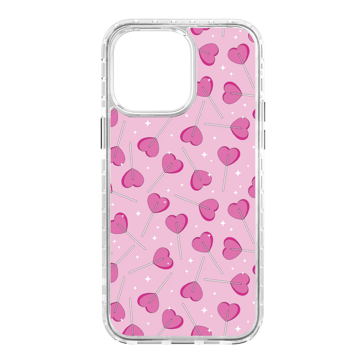 Apple-iPhone-14-Pro-Max-Crystal-Clear Sucker 4 Luv | Custom MagSafe Pink Heart Lollipop Case for Apple iPhone 14 Series cellhelmet cellhelmet