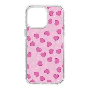 Apple-iPhone-14-Pro-Max-Crystal-Clear Sucker 4 Luv | Custom MagSafe Pink Heart Lollipop Case for Apple iPhone 14 Series cellhelmet cellhelmet