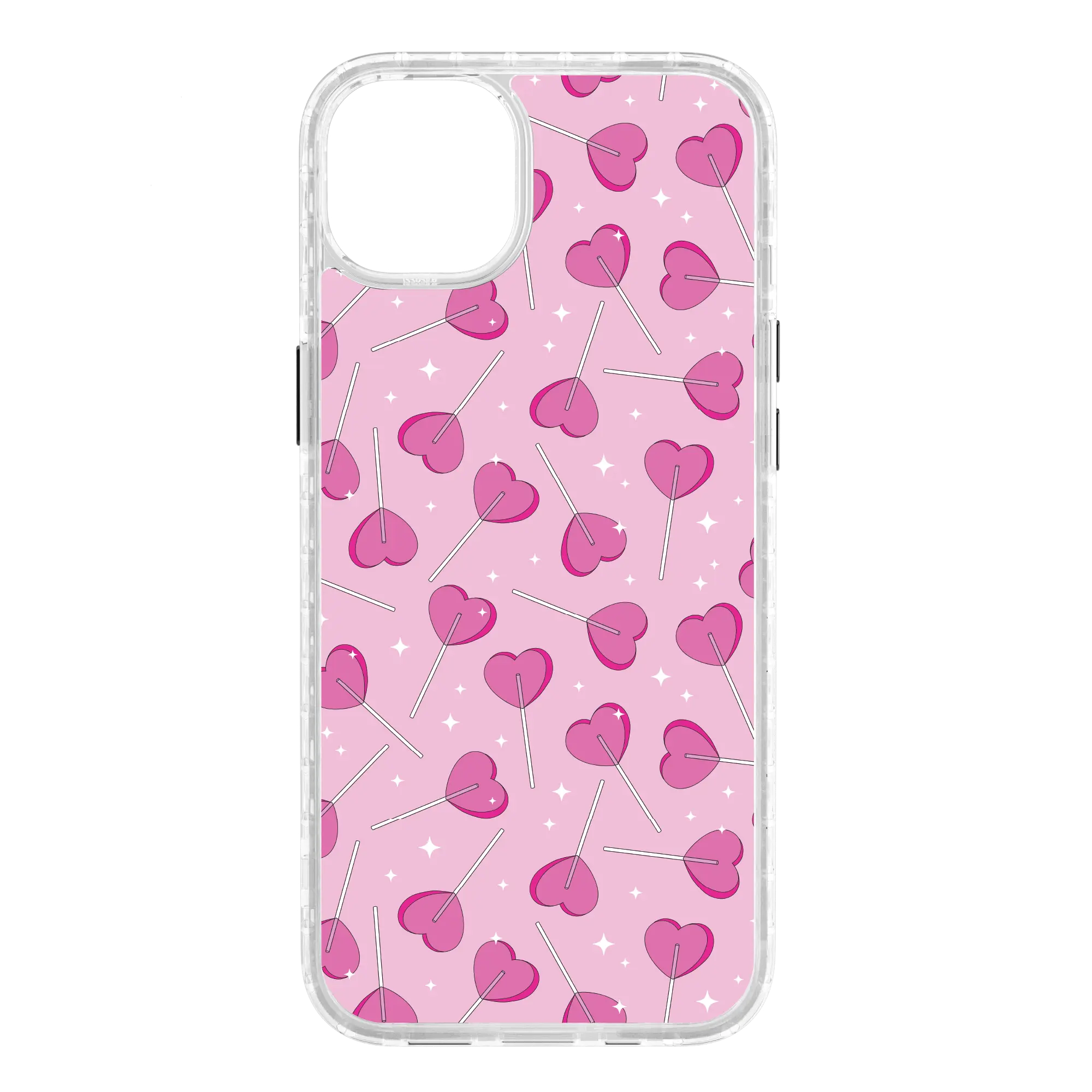 Apple-iPhone-14-Plus-Crystal-Clear Sucker 4 Luv | Custom MagSafe Pink Heart Lollipop Case for Apple iPhone 14 Series cellhelmet cellhelmet