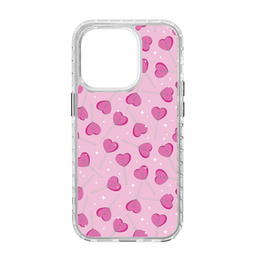 Apple-iPhone-14-Pro-Crystal-Clear Sucker 4 Luv | Custom MagSafe Pink Heart Lollipop Case for Apple iPhone 14 Series cellhelmet cellhelmet