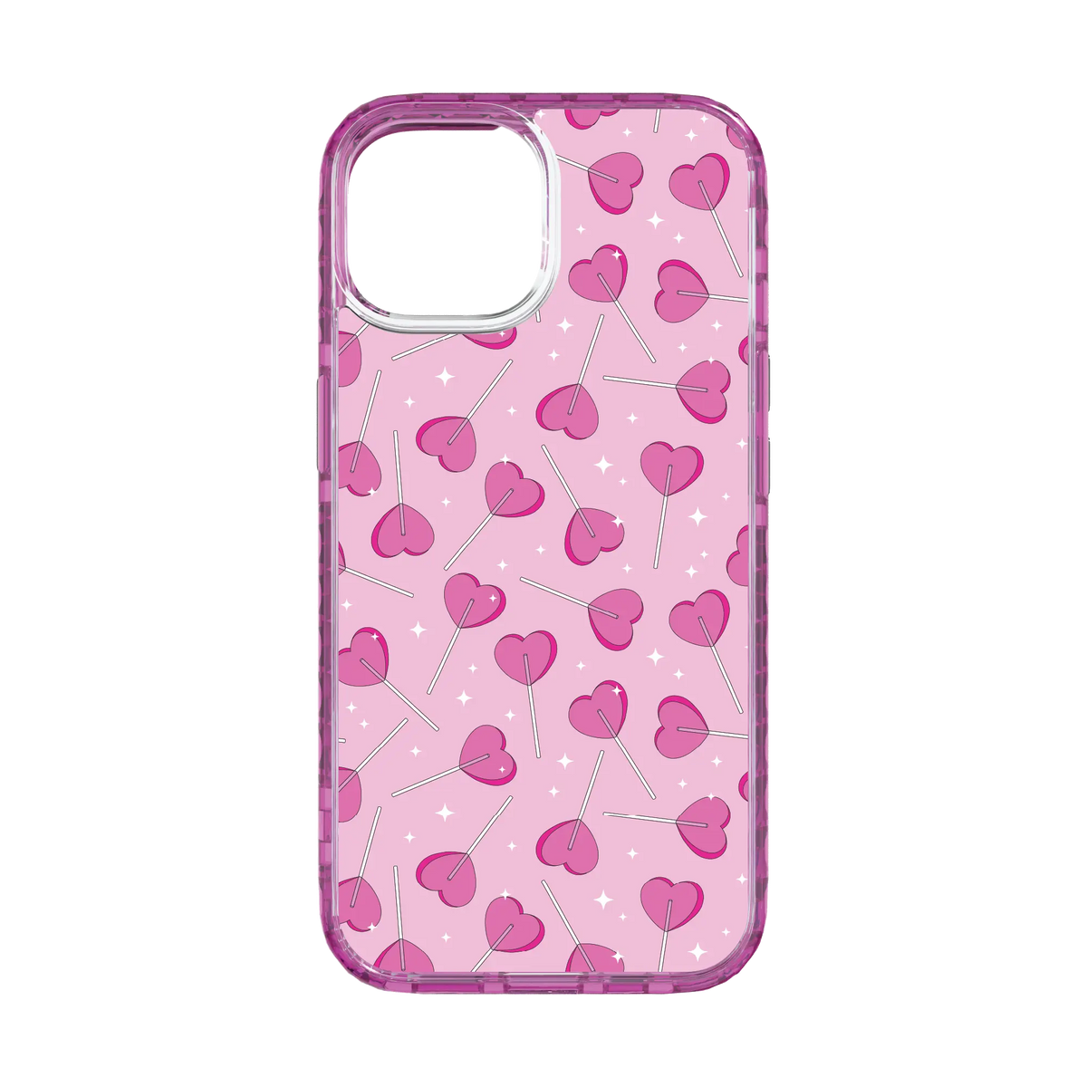 Apple-iPhone-15-Vivid-Magenta Sucker 4 Luv | Custom MagSafe Pink Heart Lollipop Case for Apple iPhone 15 Series cellhelmet cellhelmet