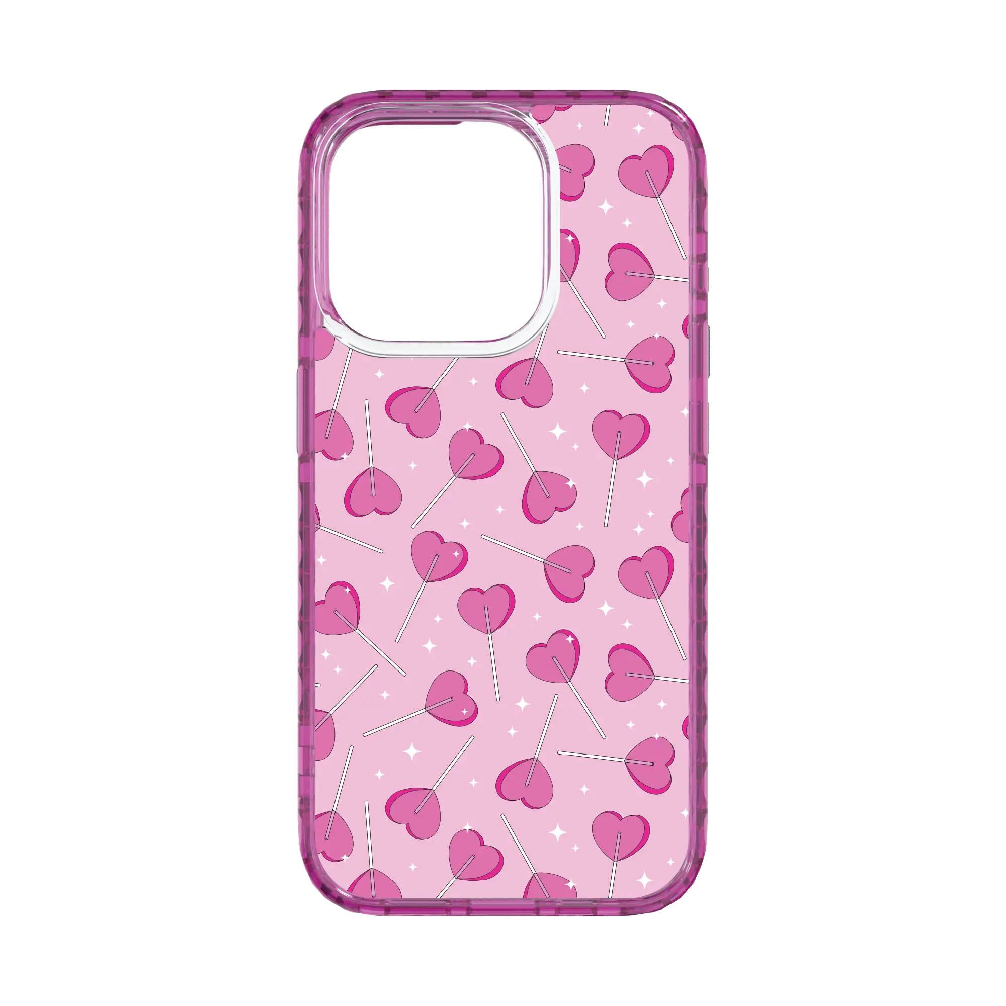 Apple-iPhone-15-Pro-Vivid-Magenta Sucker 4 Luv | Custom MagSafe Pink Heart Lollipop Case for Apple iPhone 15 Series cellhelmet cellhelmet