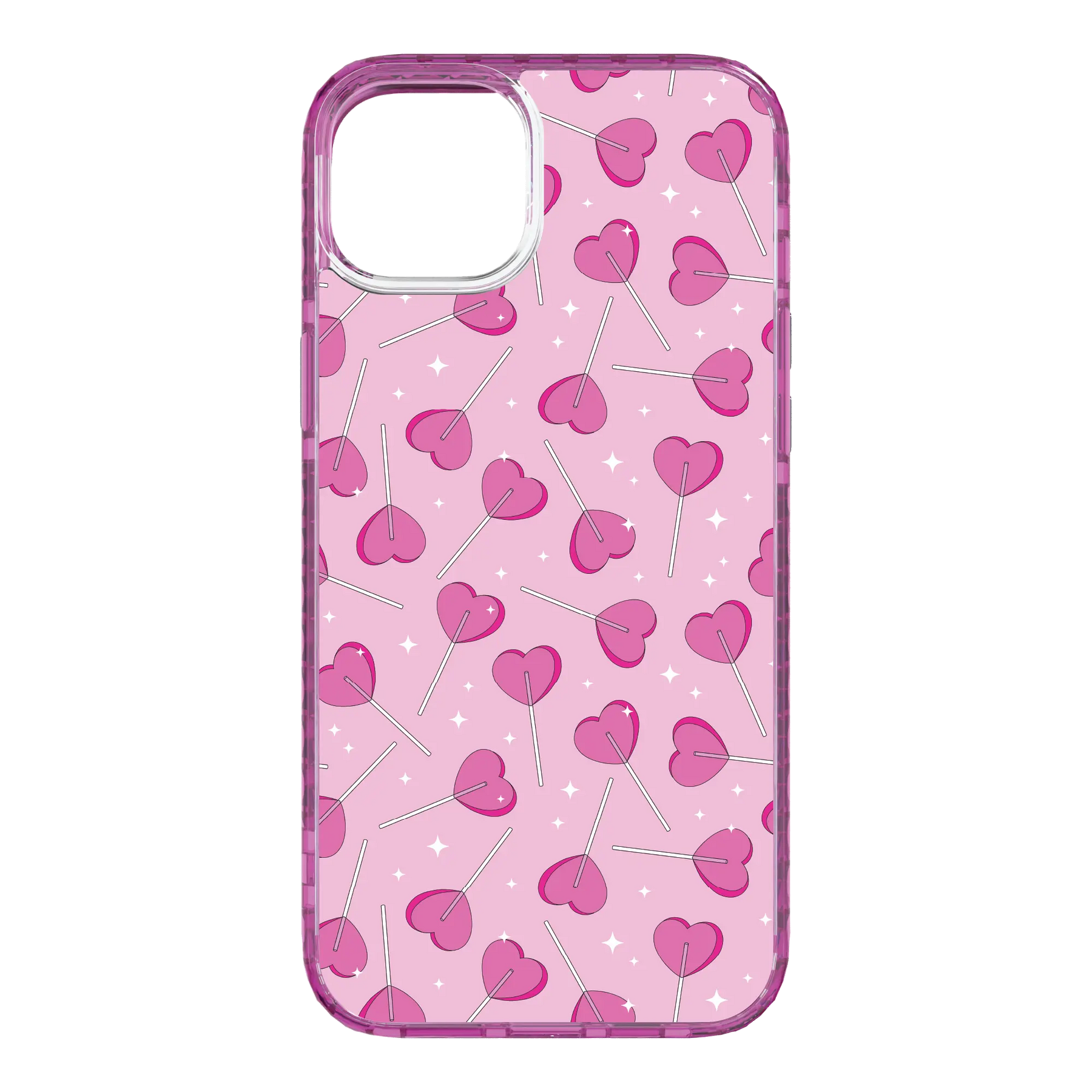 Apple-iPhone-15-Plus-Vivid-Magenta Sucker 4 Luv | Custom MagSafe Pink Heart Lollipop Case for Apple iPhone 15 Series cellhelmet cellhelmet
