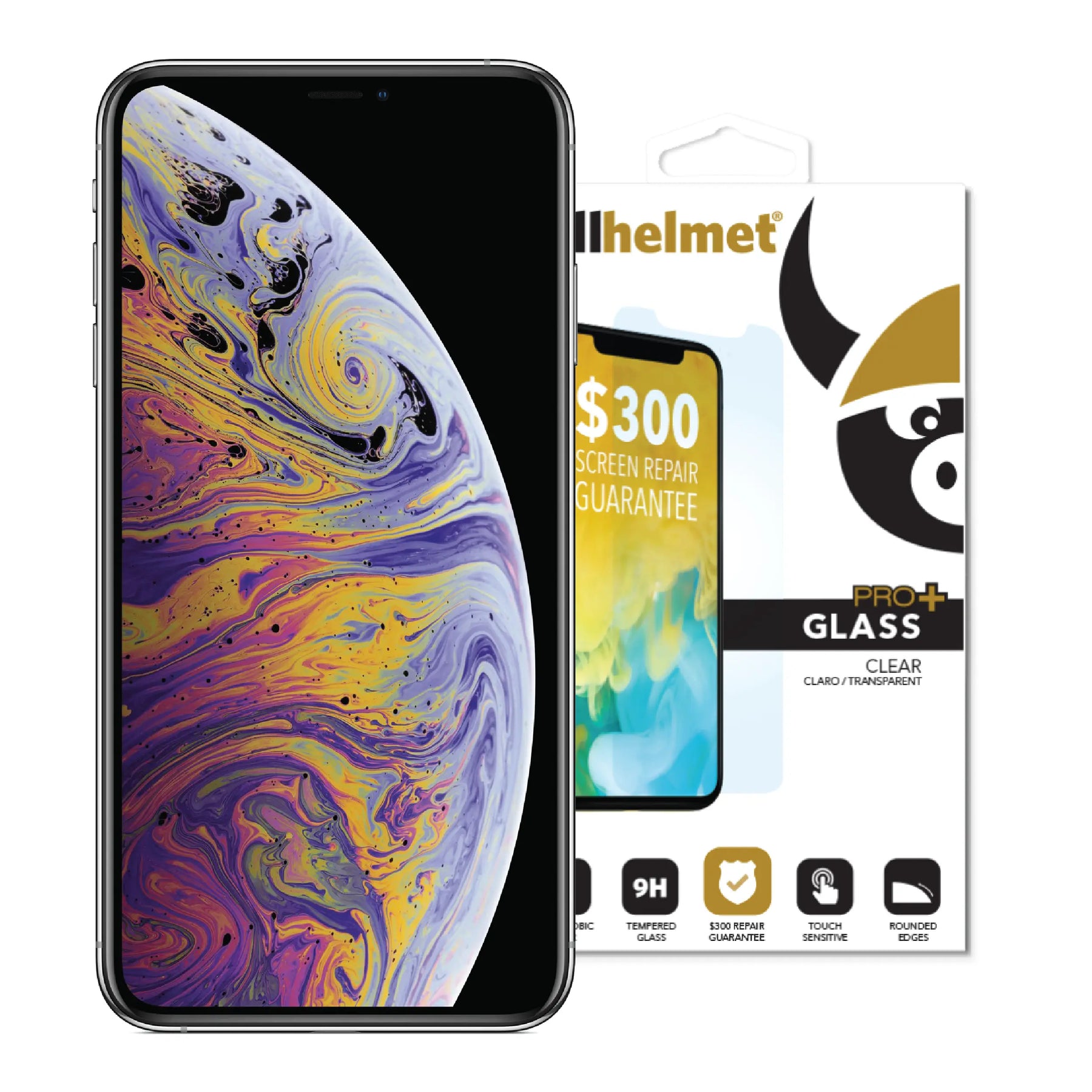 cellhelmet Tempered Glass Screen Protector for iPhone 11 Pro Max with Insurance