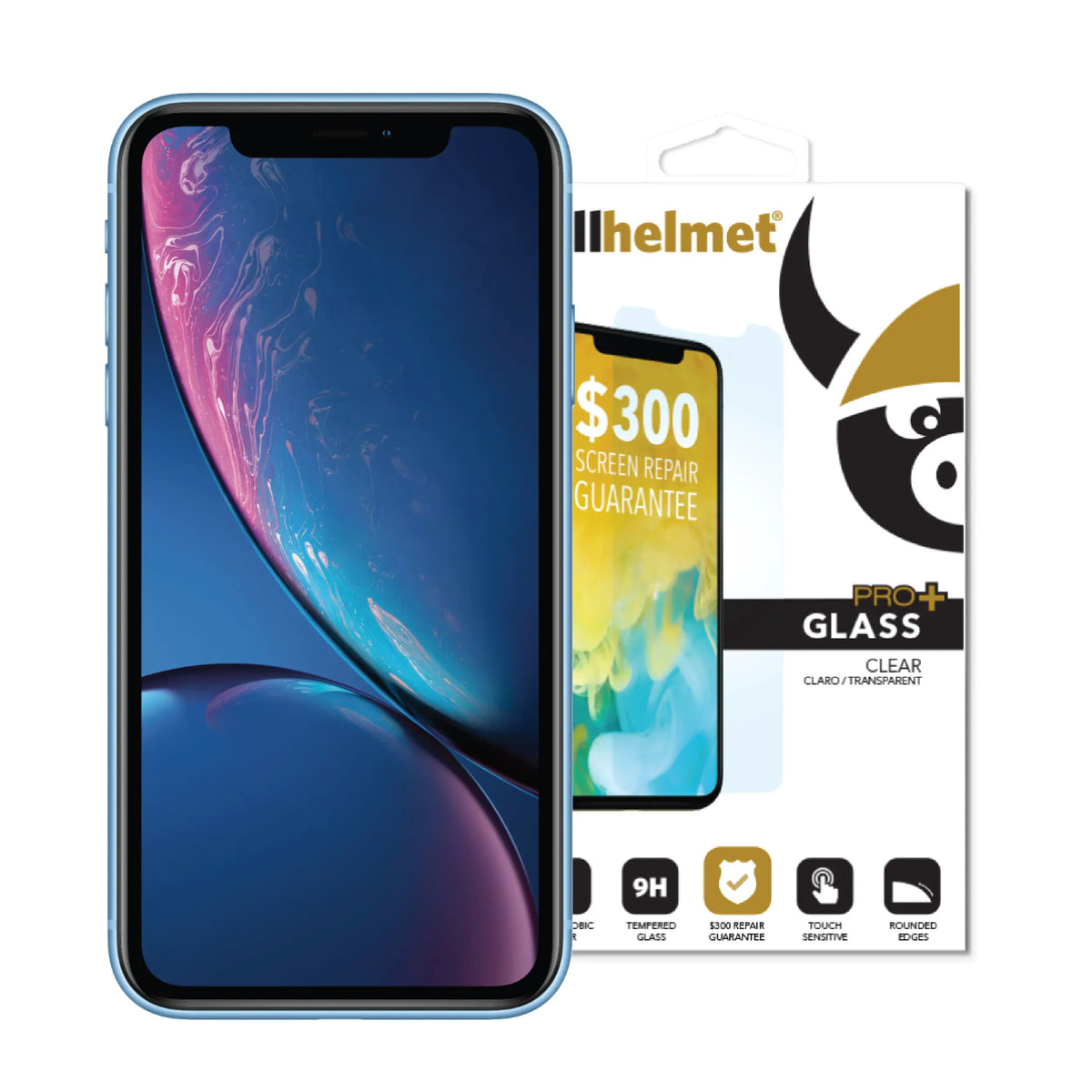 cellhelmet Tempered Glass Screen Protector for iPhone XR with Insurance