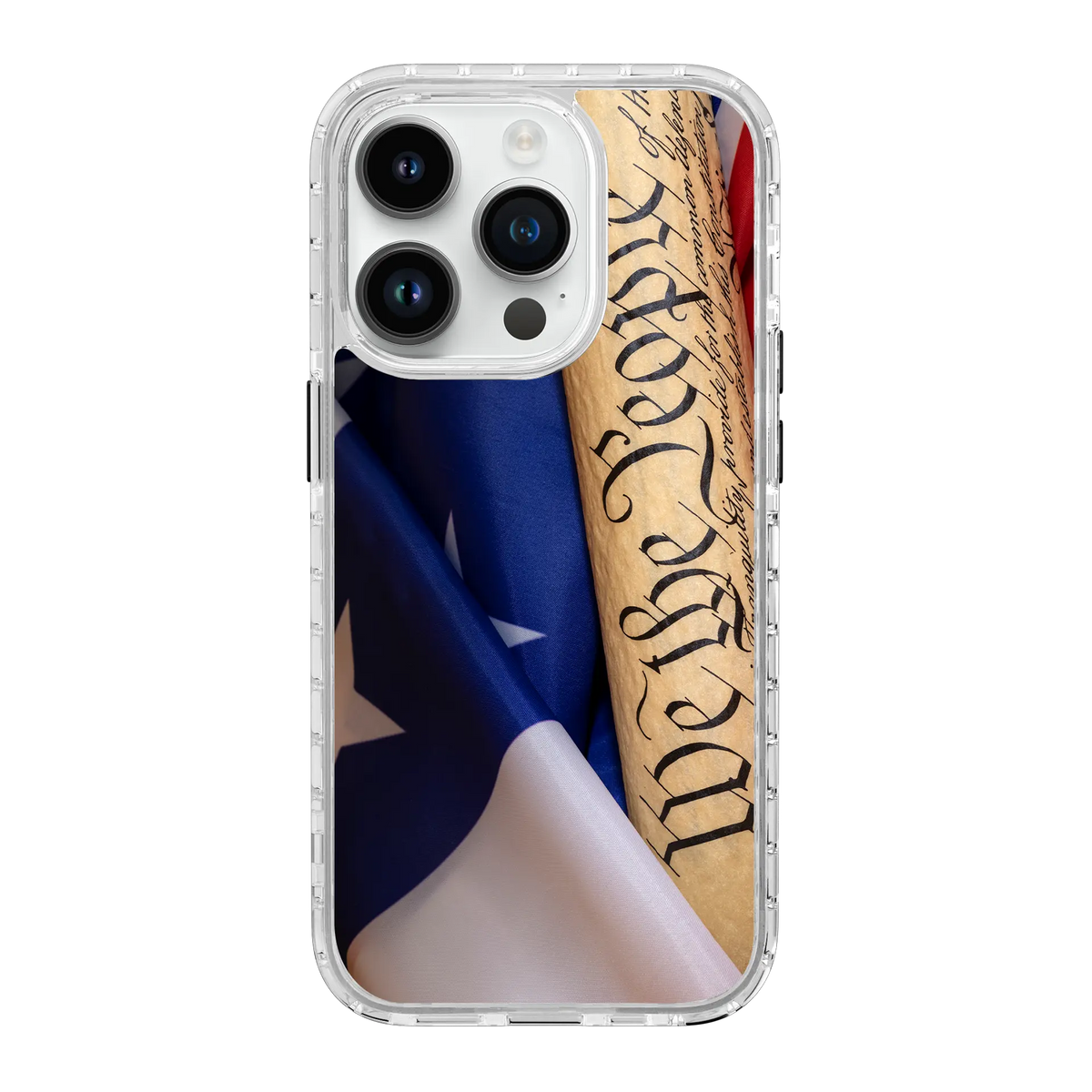 AppleiPhone14ProCrystalClear United We Stand | We The People Series | Custom MagSafe Case Design for Apple iPhone 14 Series cellhelmet cellhelmet