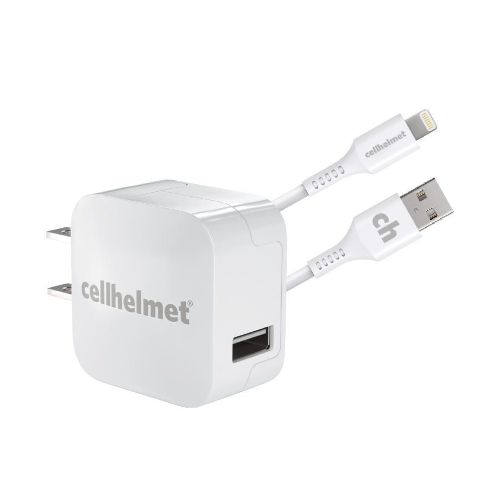 2.4A Wall Charger + 3' Round Lightning Cable