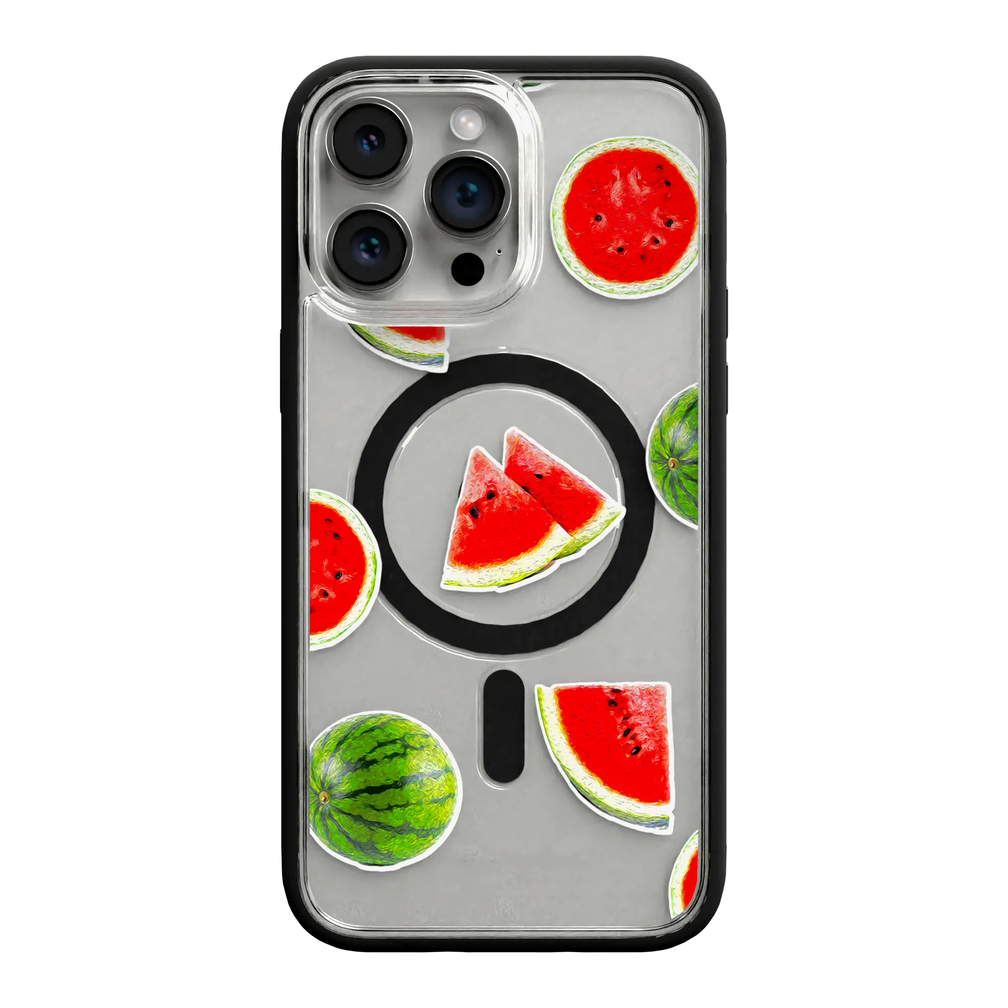 Apple-iPhone-12-Pro-Max-Crystal-Clear Watermelon Burst | Protective MagSafe Case | Fruits Collection for Apple iPhone 12 Series cellhelmet cellhelmet