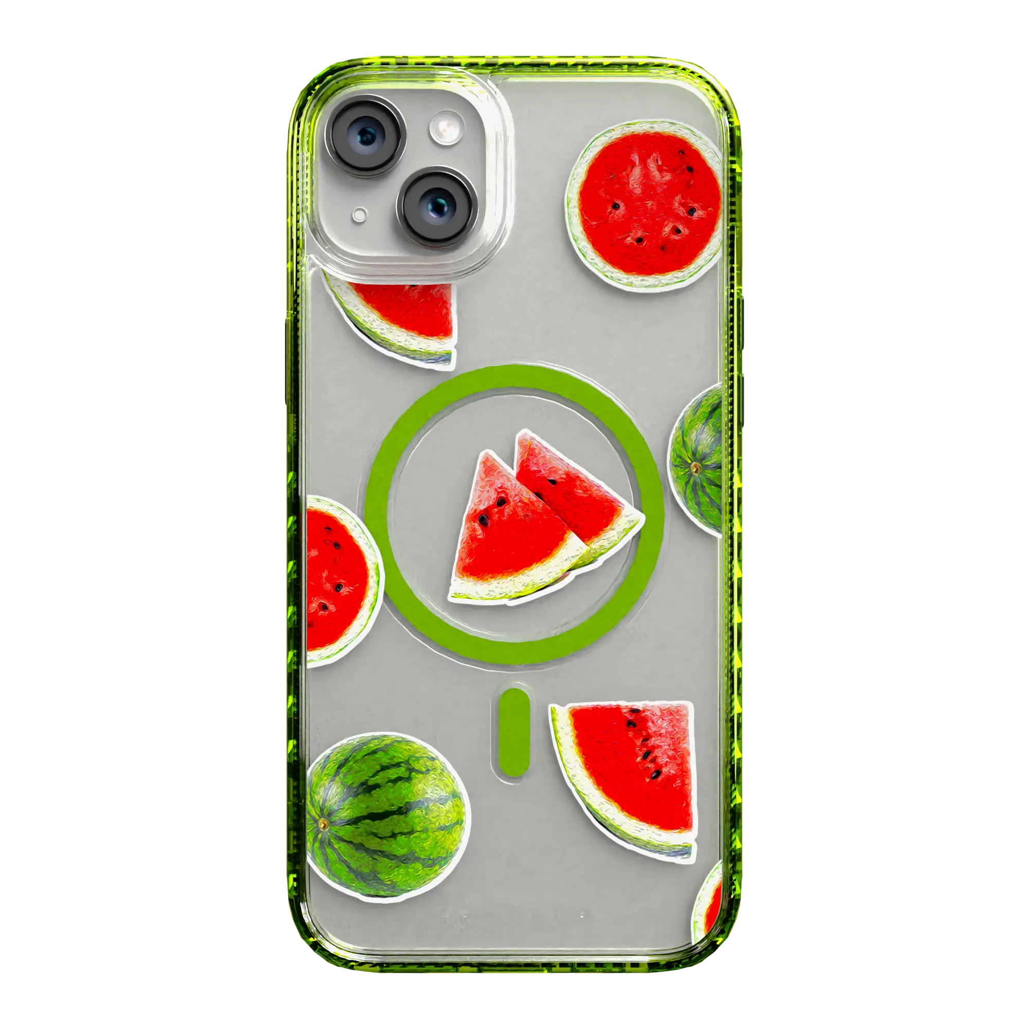 Apple-iPhone-14-Plus-Electric-Lime Watermelon Burst | Protective MagSafe Case | Fruits Collection for Apple iPhone 14 Series cellhelmet cellhelmet