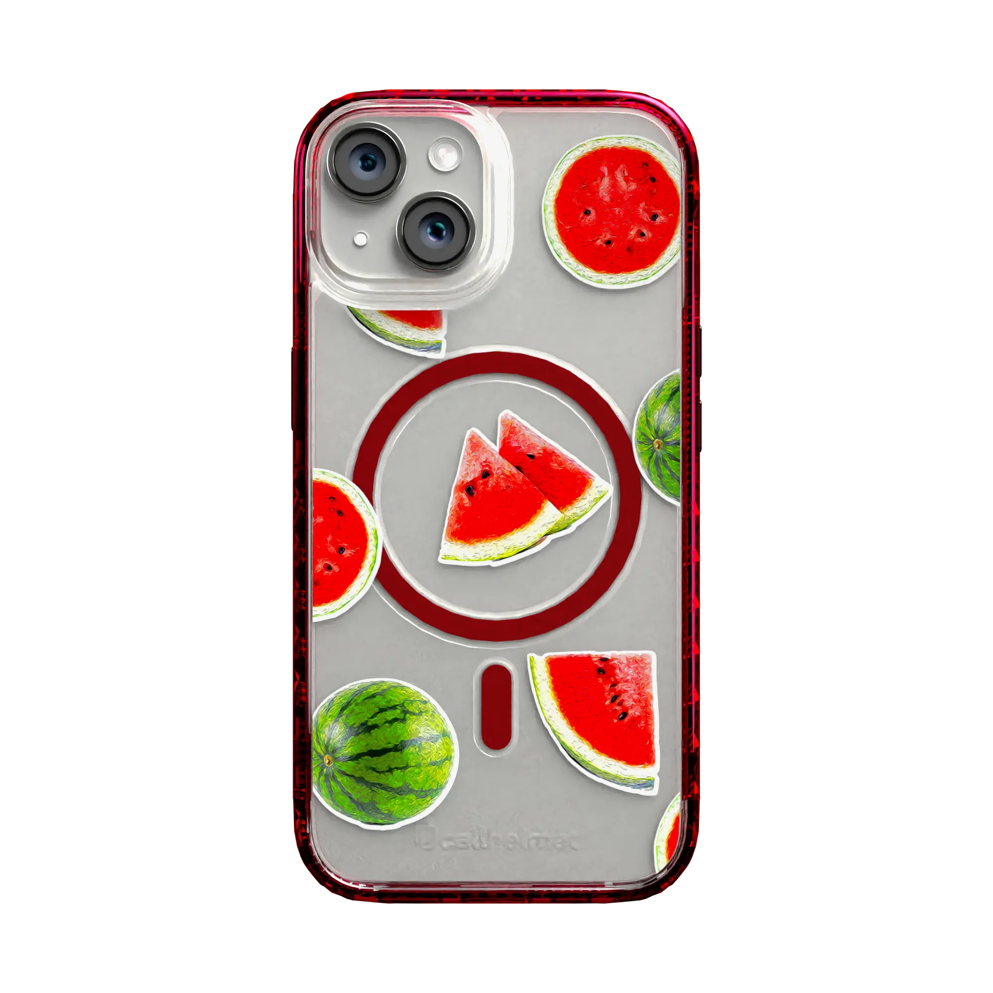 Apple-iPhone-15-Scarlet-Red Watermelon Burst | Protective MagSafe Case | Fruits Collection for Apple iPhone 15 Series cellhelmet cellhelmet