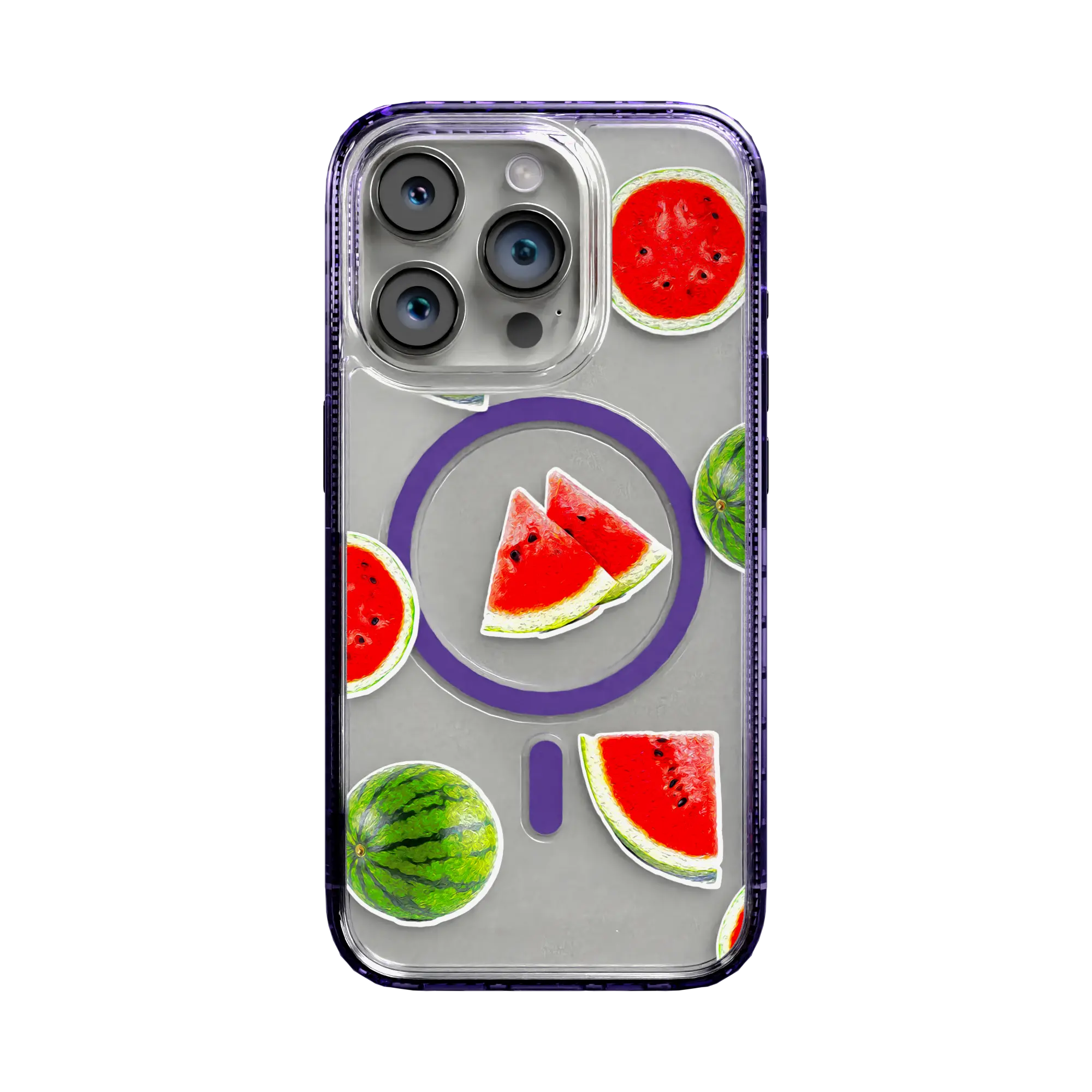 Apple-iPhone-15-Pro-Midnight-Lilac Watermelon Burst | Protective MagSafe Case | Fruits Collection for Apple iPhone 15 Series cellhelmet cellhelmet