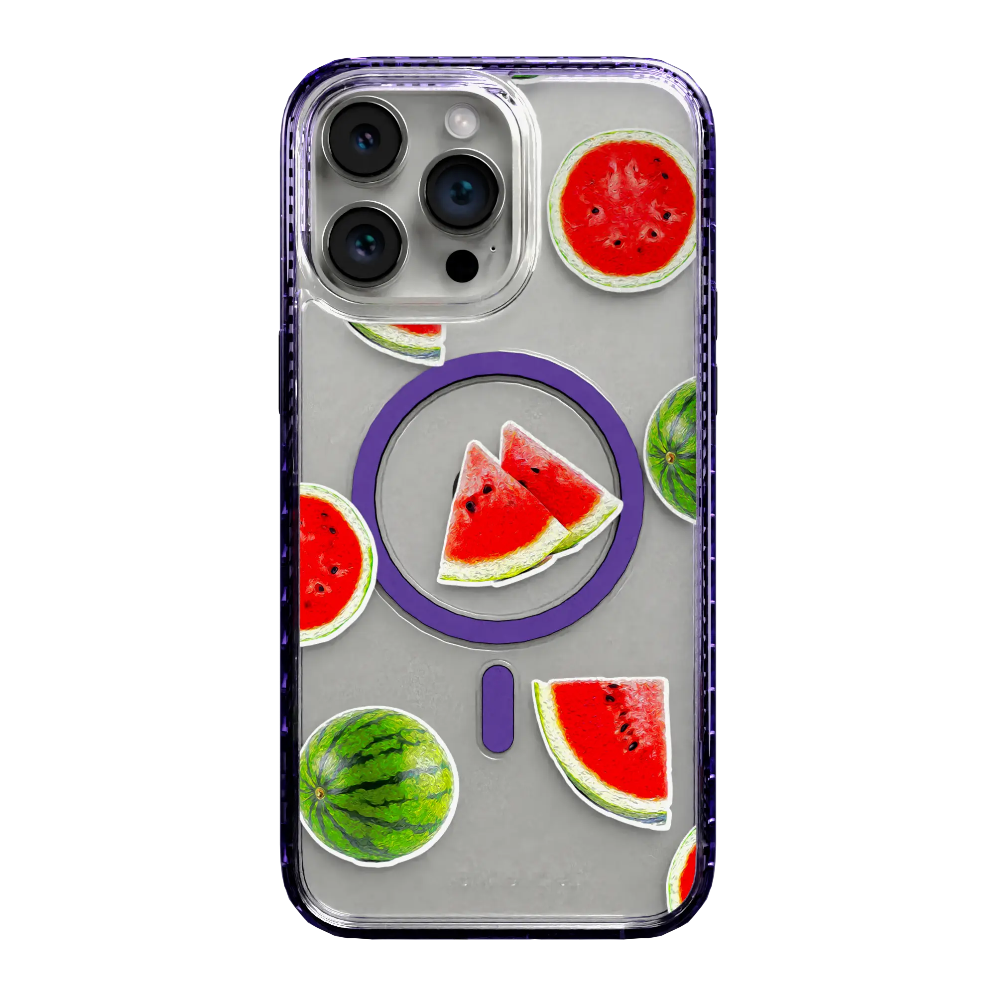 Apple-iPhone-15-Pro-Max-Midnight-Lilac Watermelon Burst | Protective MagSafe Case | Fruits Collection for Apple iPhone 15 Series cellhelmet cellhelmet