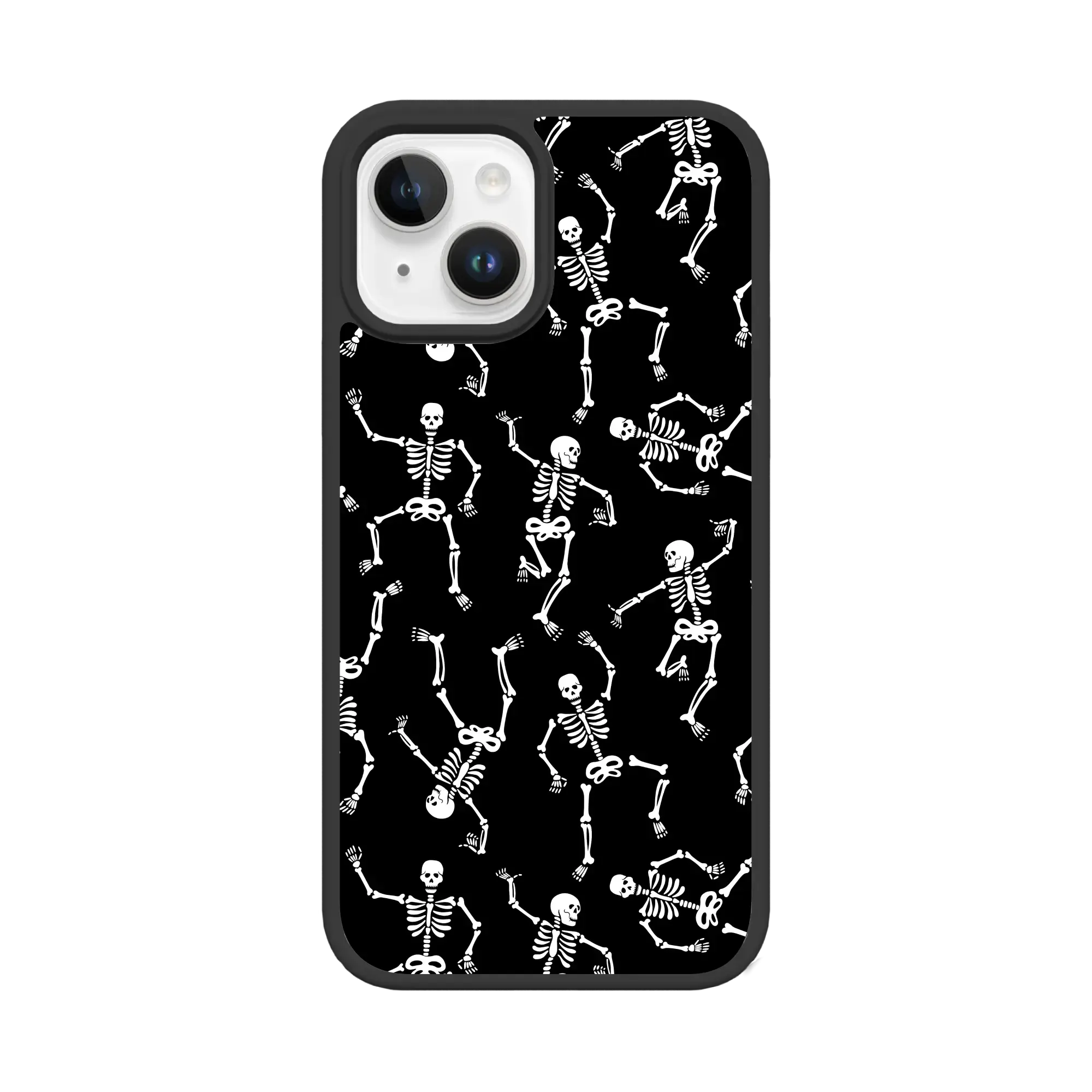 White Dancing Skeletons | Halloween Series | Custom MagSafe Case Design for Apple iPhone 13 Series