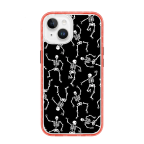 White Dancing Skeletons | Halloween Series | Custom MagSafe Case Design for Apple iPhone 14 Series