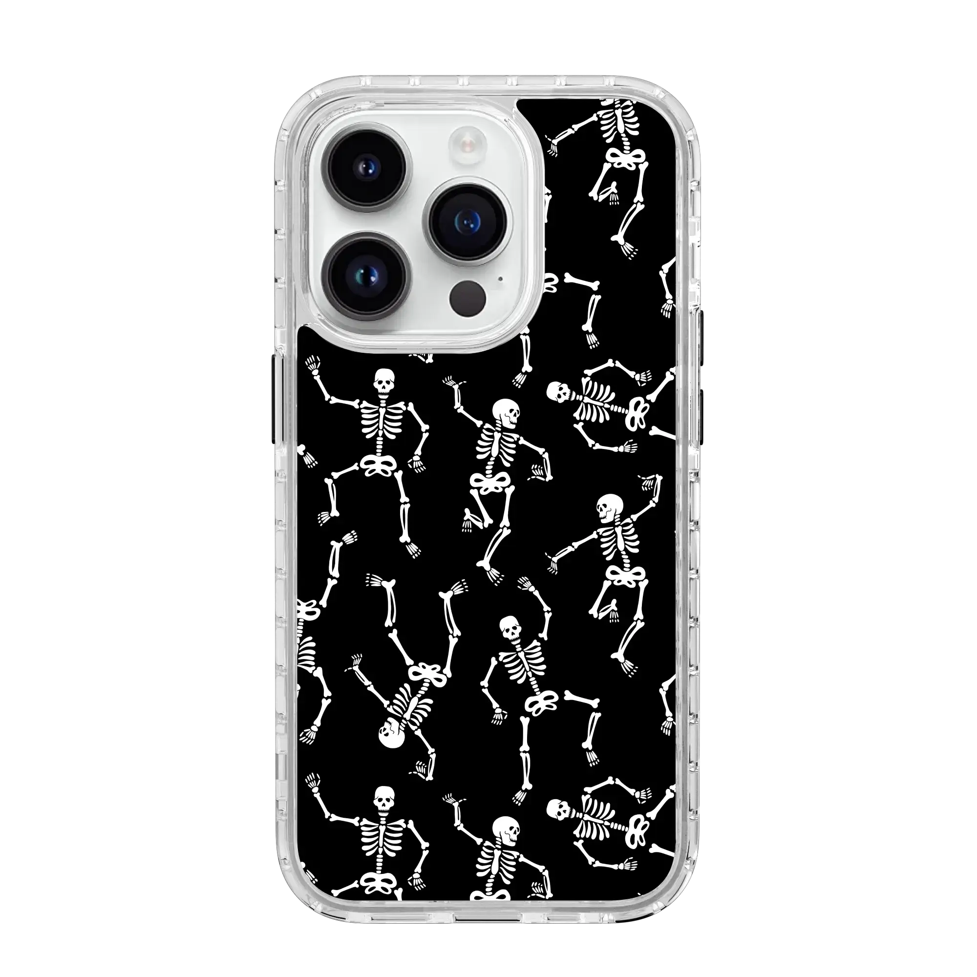 White Dancing Skeletons | Halloween Series | Custom MagSafe Case Design for Apple iPhone 14 Series