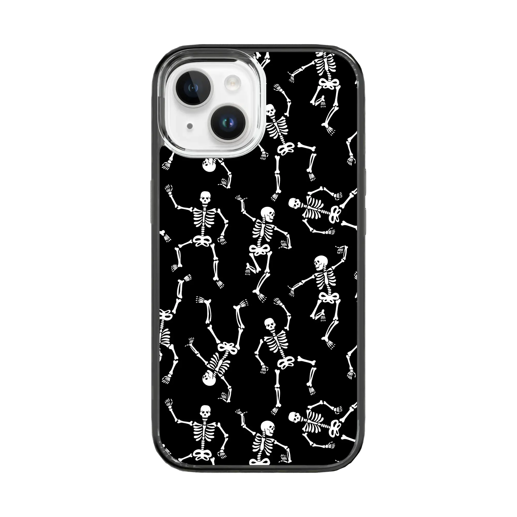 White Dancing Skeletons | Halloween Series | Custom MagSafe Case Design for Apple iPhone 15 Series