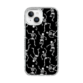White Dancing Skeletons | Halloween Series | Custom MagSafe Case Design for Apple iPhone 15 Series