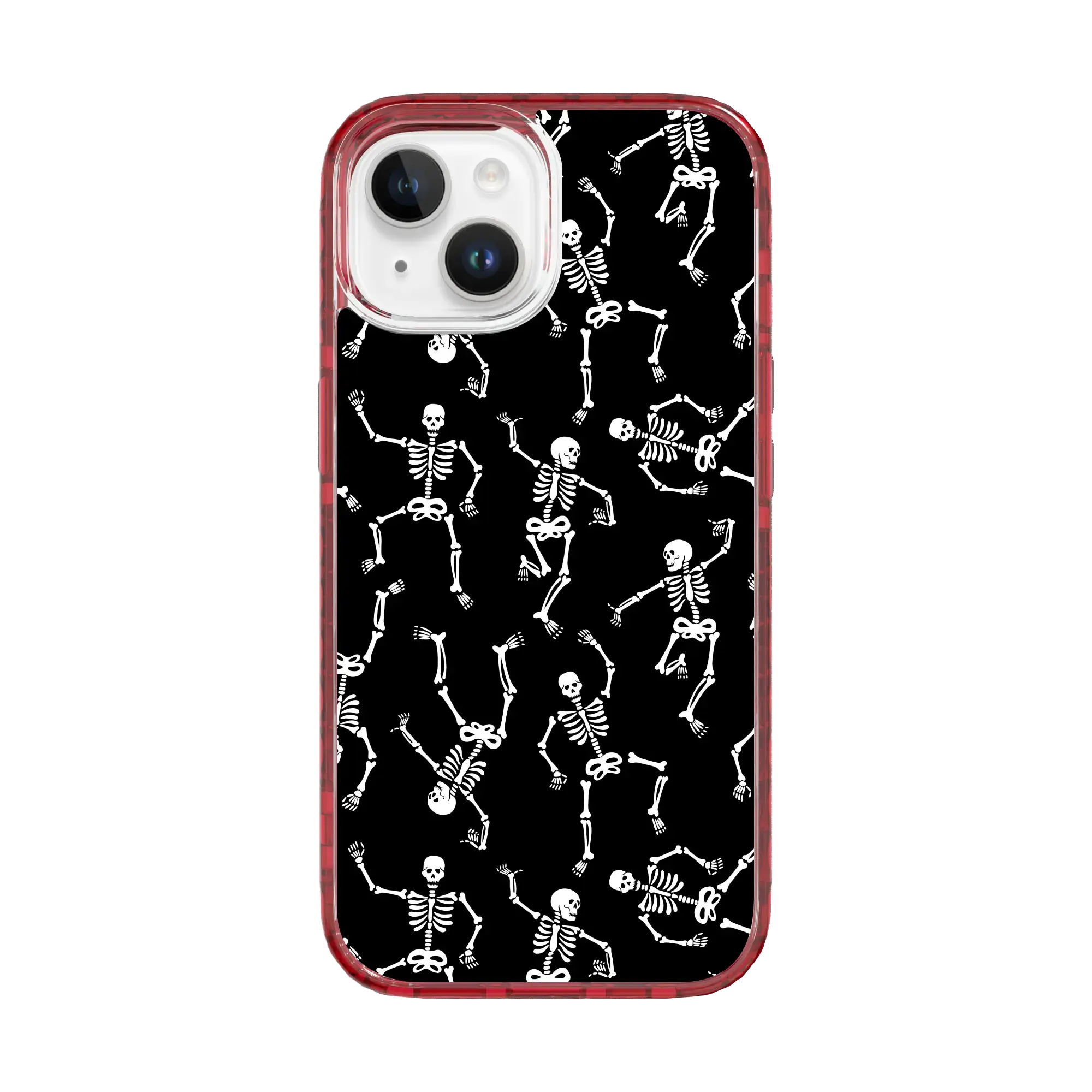 White Dancing Skeletons | Halloween Series | Custom MagSafe Case Design for Apple iPhone 15 Series