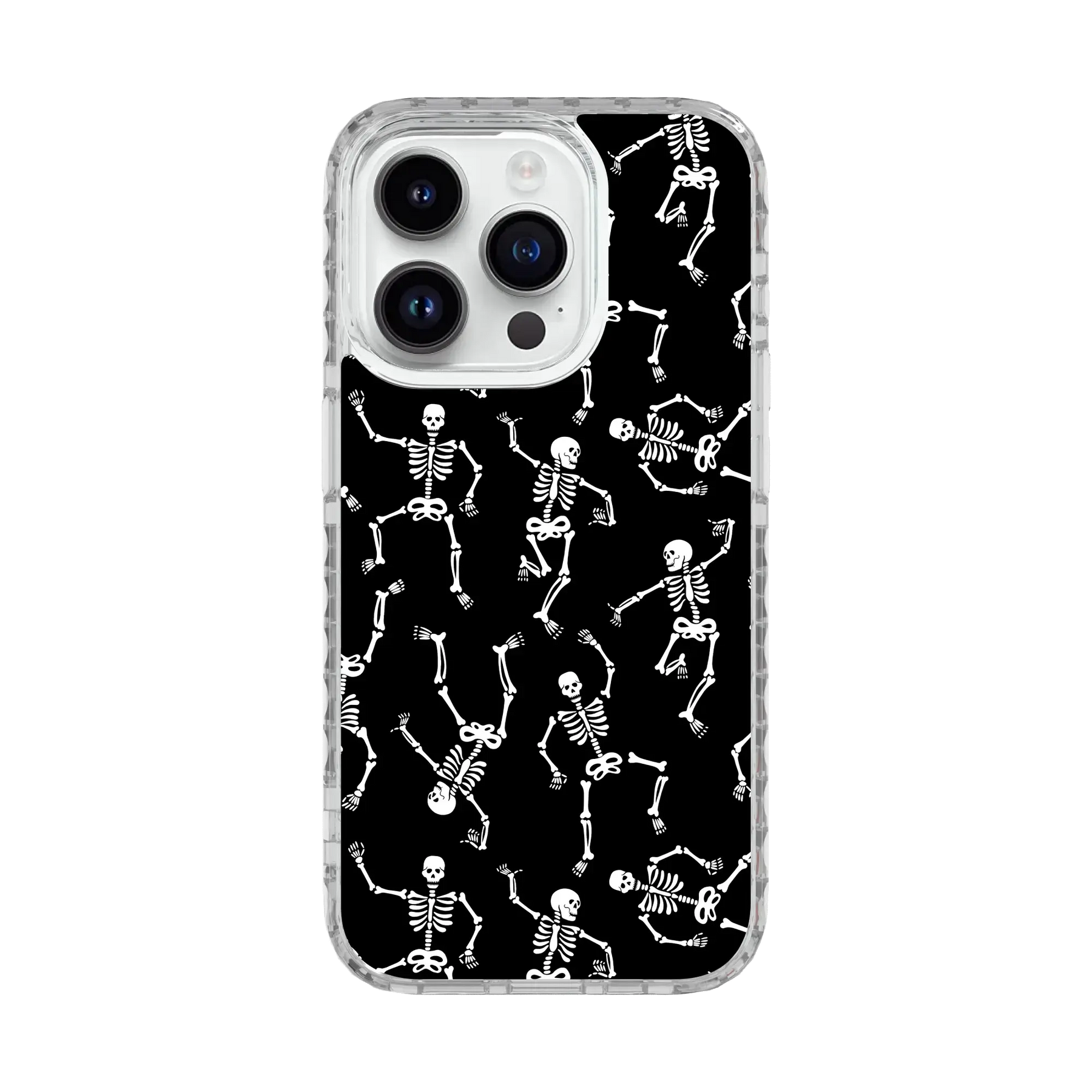 White Dancing Skeletons | Halloween Series | Custom MagSafe Case Design for Apple iPhone 15 Series