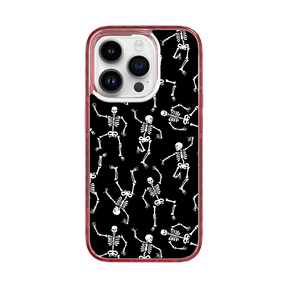 White Dancing Skeletons | Halloween Series | Custom MagSafe Case Design for Apple iPhone 15 Series