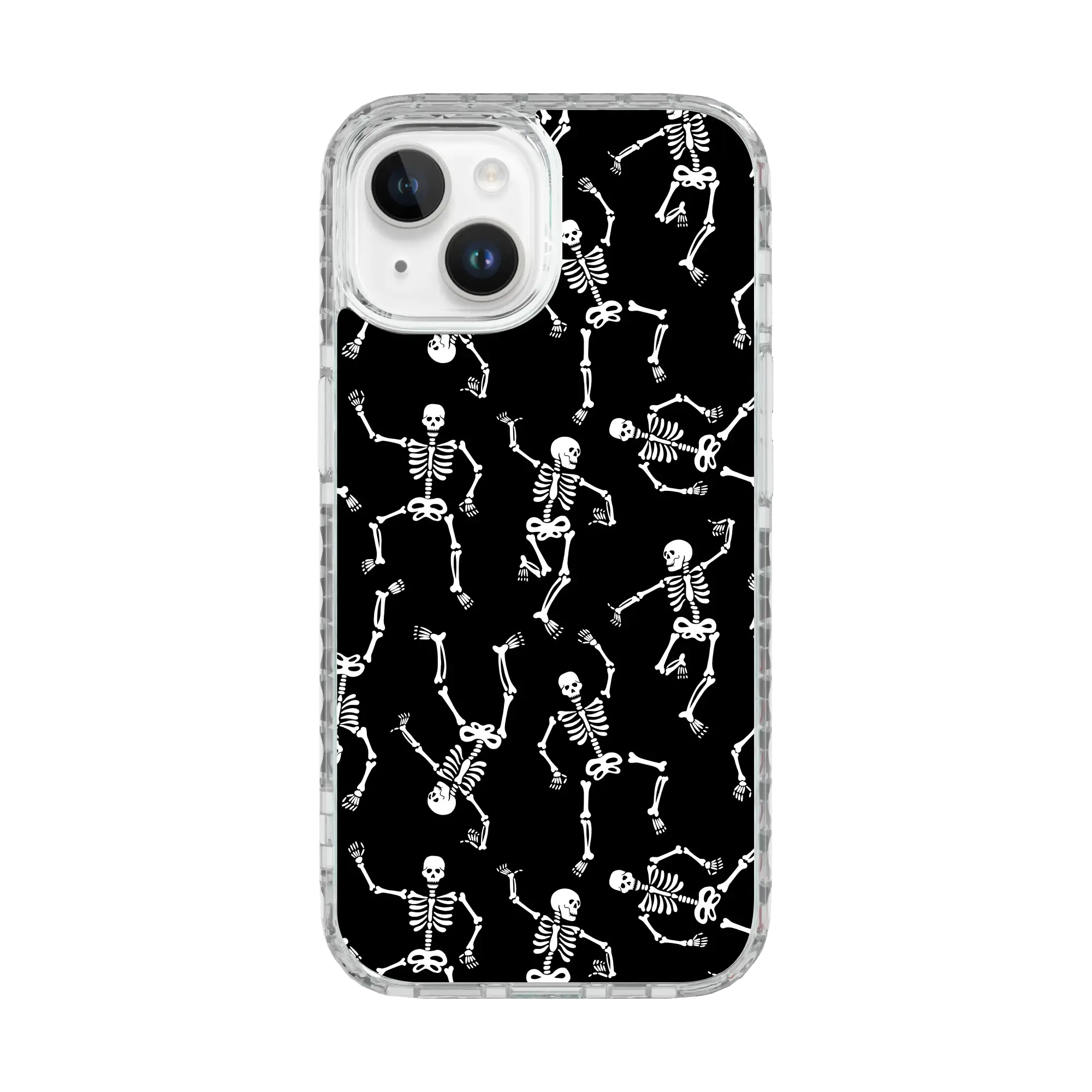 White Dancing Skeletons | Halloween Series | Custom MagSafe Case Design for Apple iPhone 15 Series