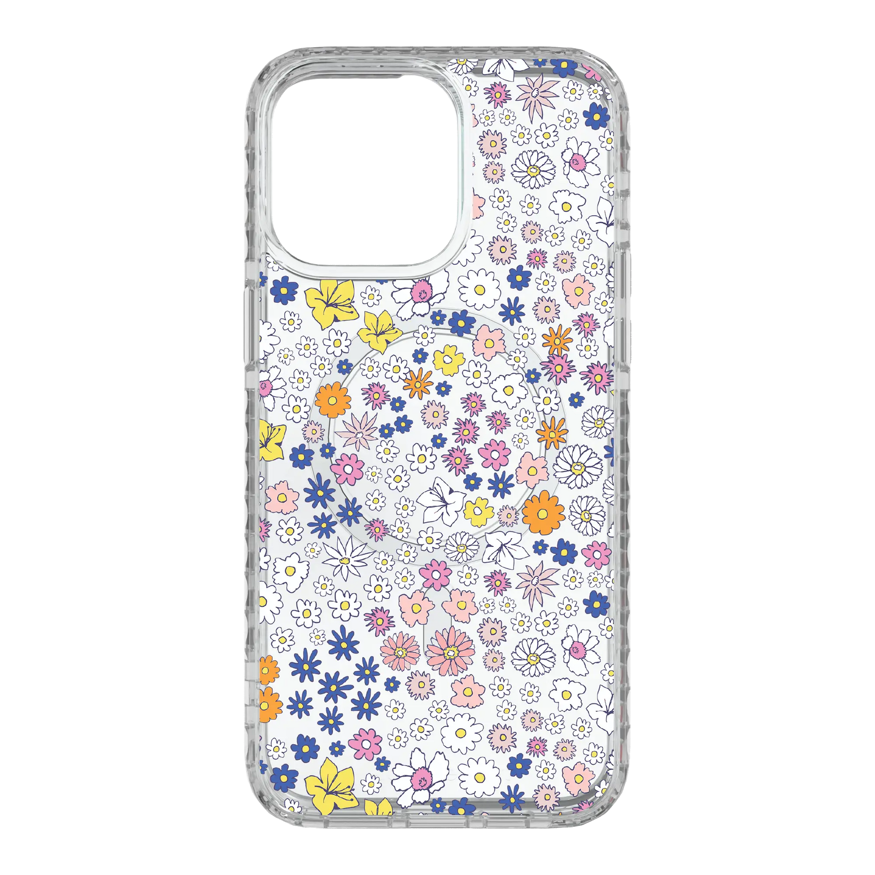 Apple-iPhone-15-Pro-Max-Crystal-Clear Wild Blossom | Protective MagSafe Case | Flower Series for Apple iPhone 15 Series cellhelmet cellhelmet