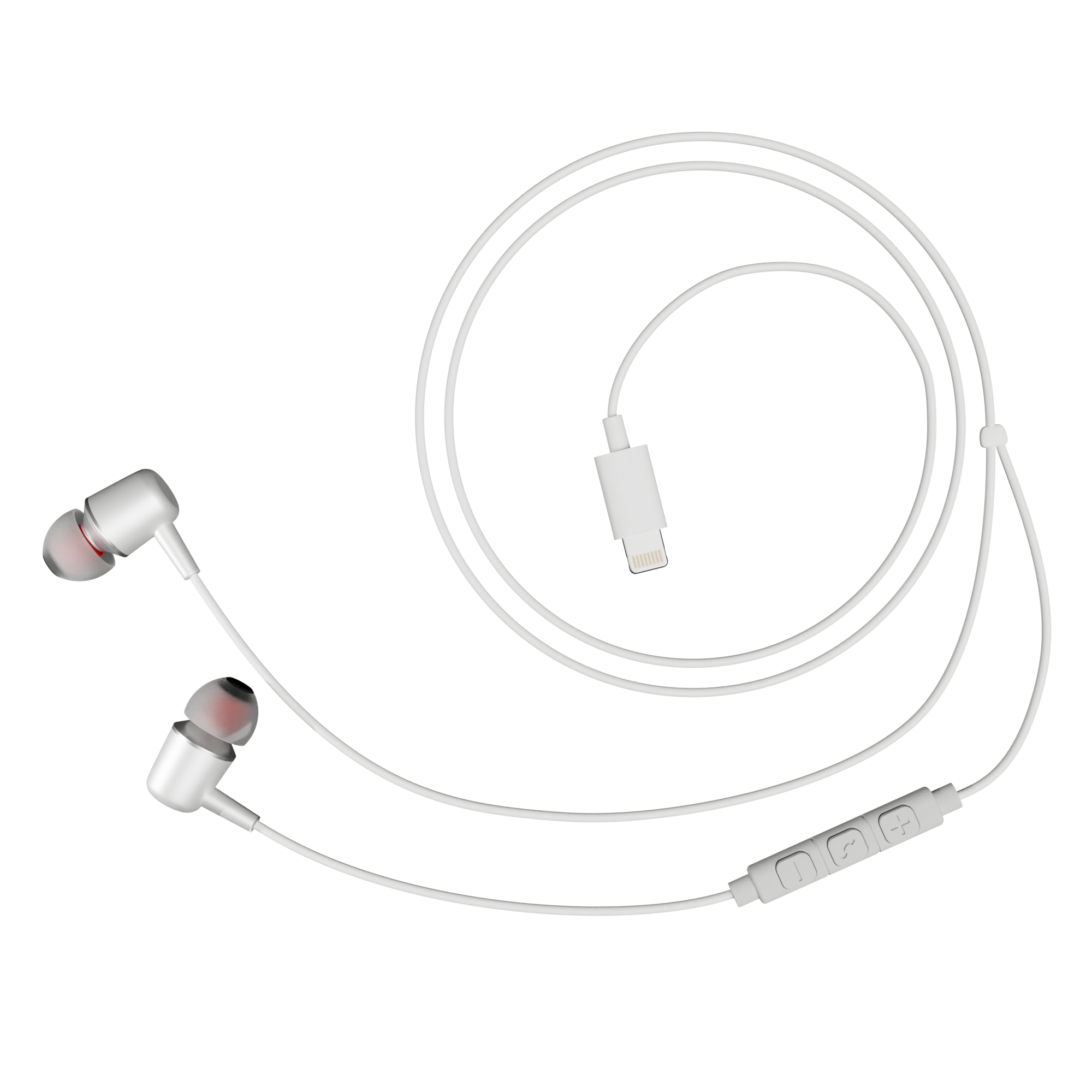 In-Ear Wired EarBuds with Lightning Connector (White) | Bar Audio by cellhelmet