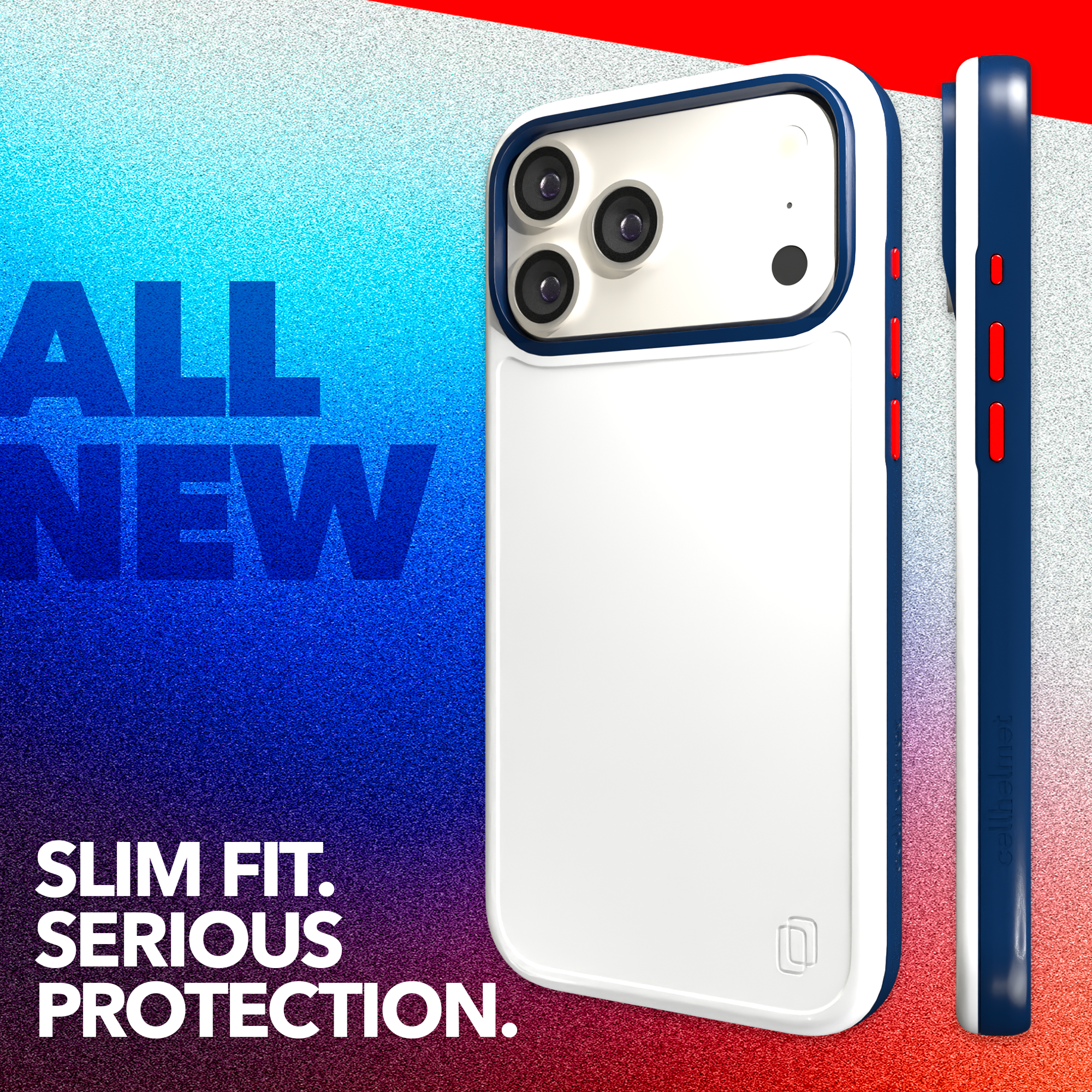 Shock-Absorbent MagSafe® Case for Apple iPhone 17 Pro Max in Red, White & Blue | Fortitude Series