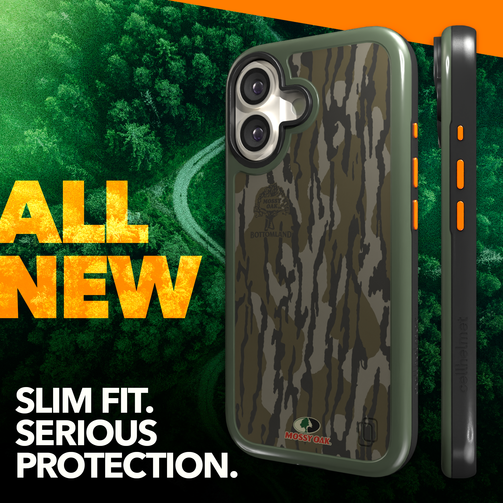 Shock-Absorbent MagSafe® Case for Apple iPhone 17 in Mossy Oak Bottomland Camo | Fortitude Series