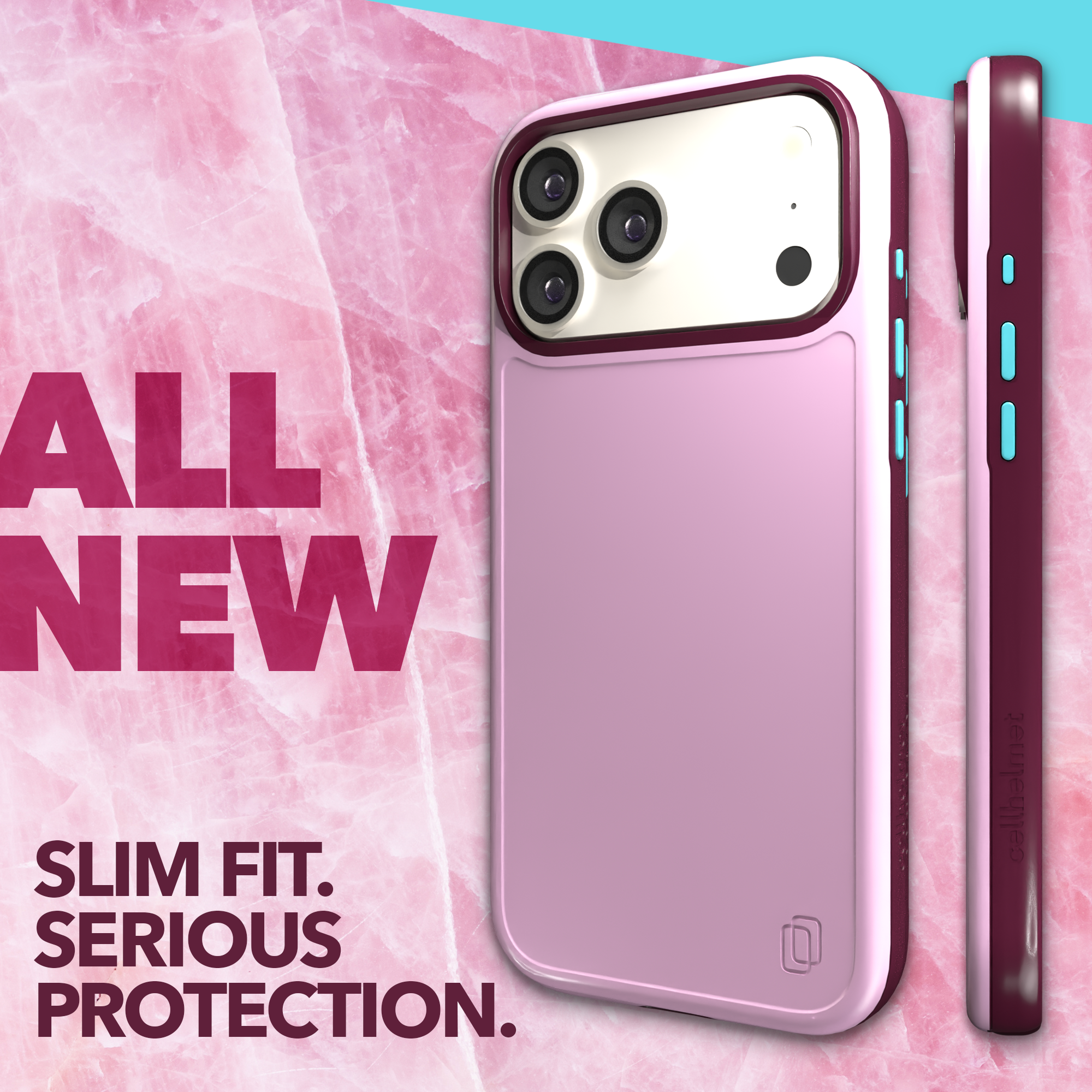 Shock-Absorbent MagSafe® Case for Apple iPhone 17 Pro Max in Rose Quartz | Fortitude Series