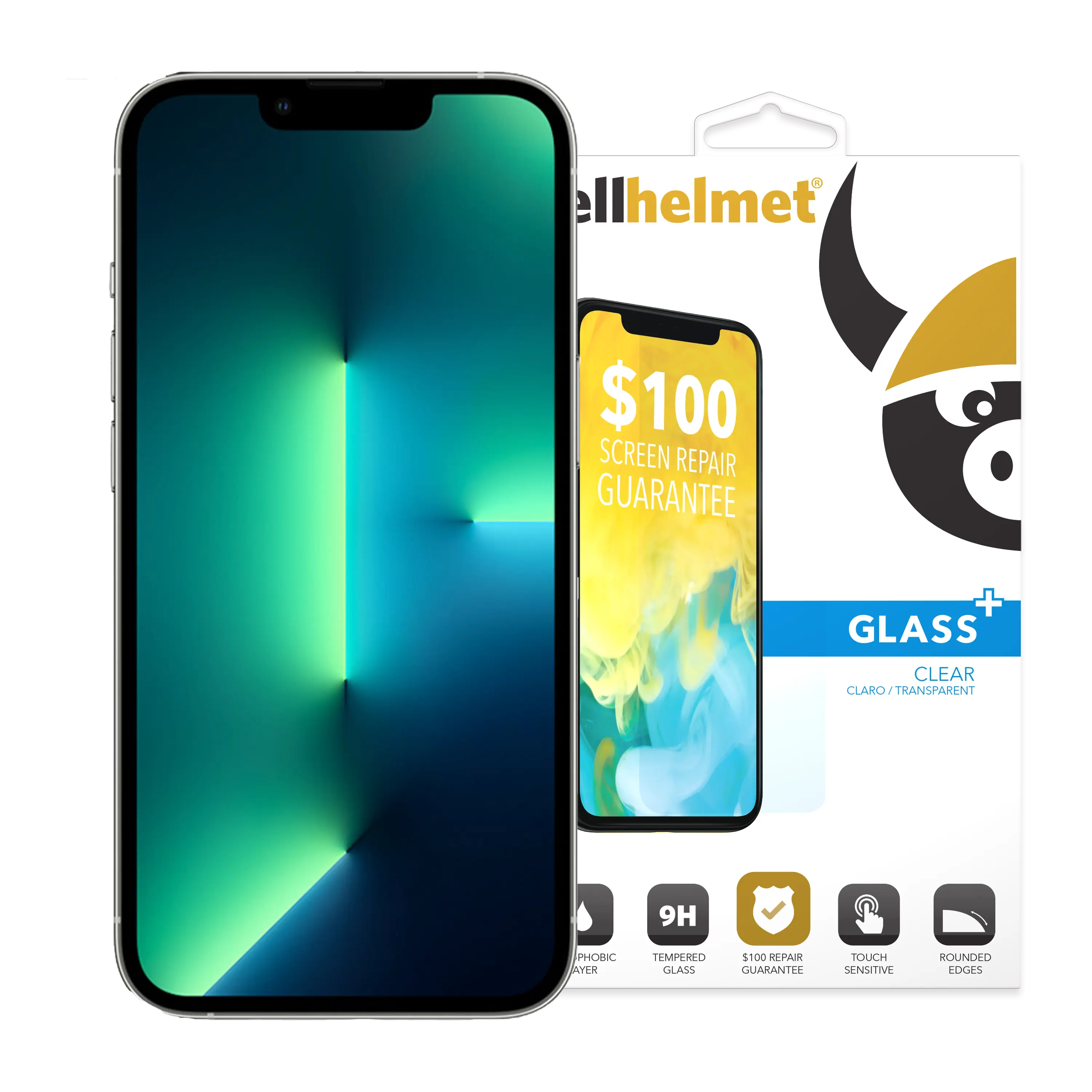 cellhelmet Tempered Glass for iPhone 13 Pro Max with Insurance