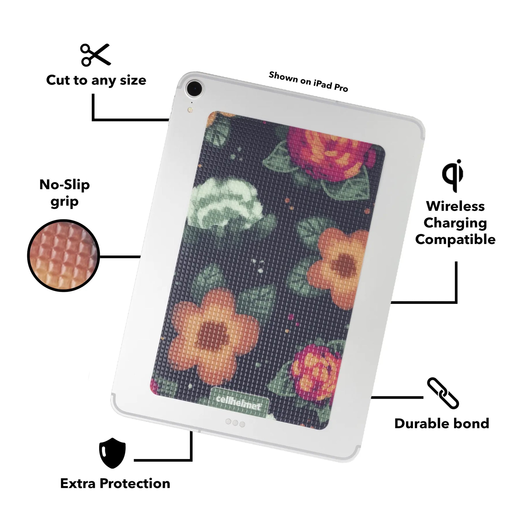 tackbacks Painted Floral Tablet -  -  - cellhelmet